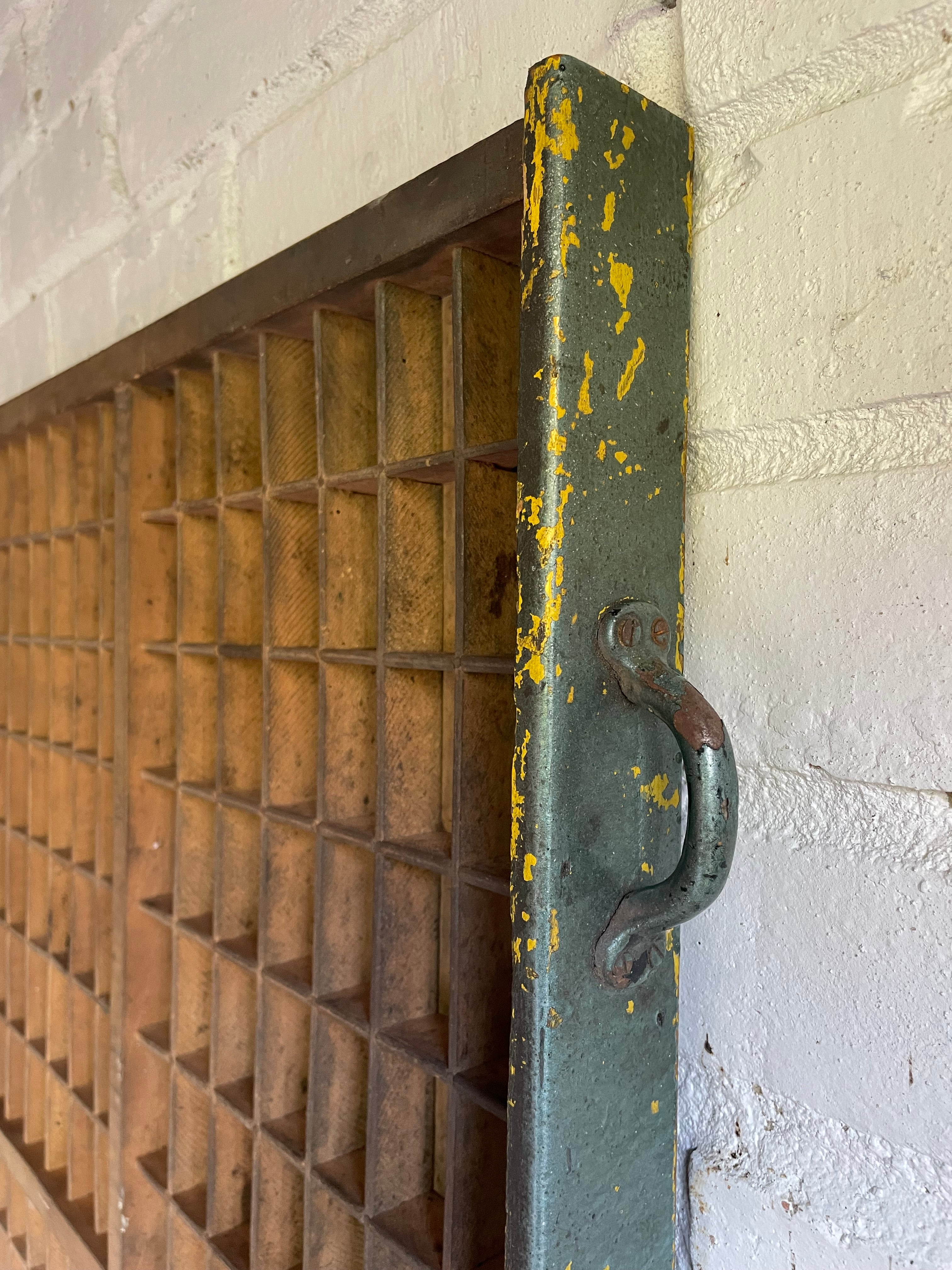 Large Vintage Printers Tray Drawer with Original Metal Handles