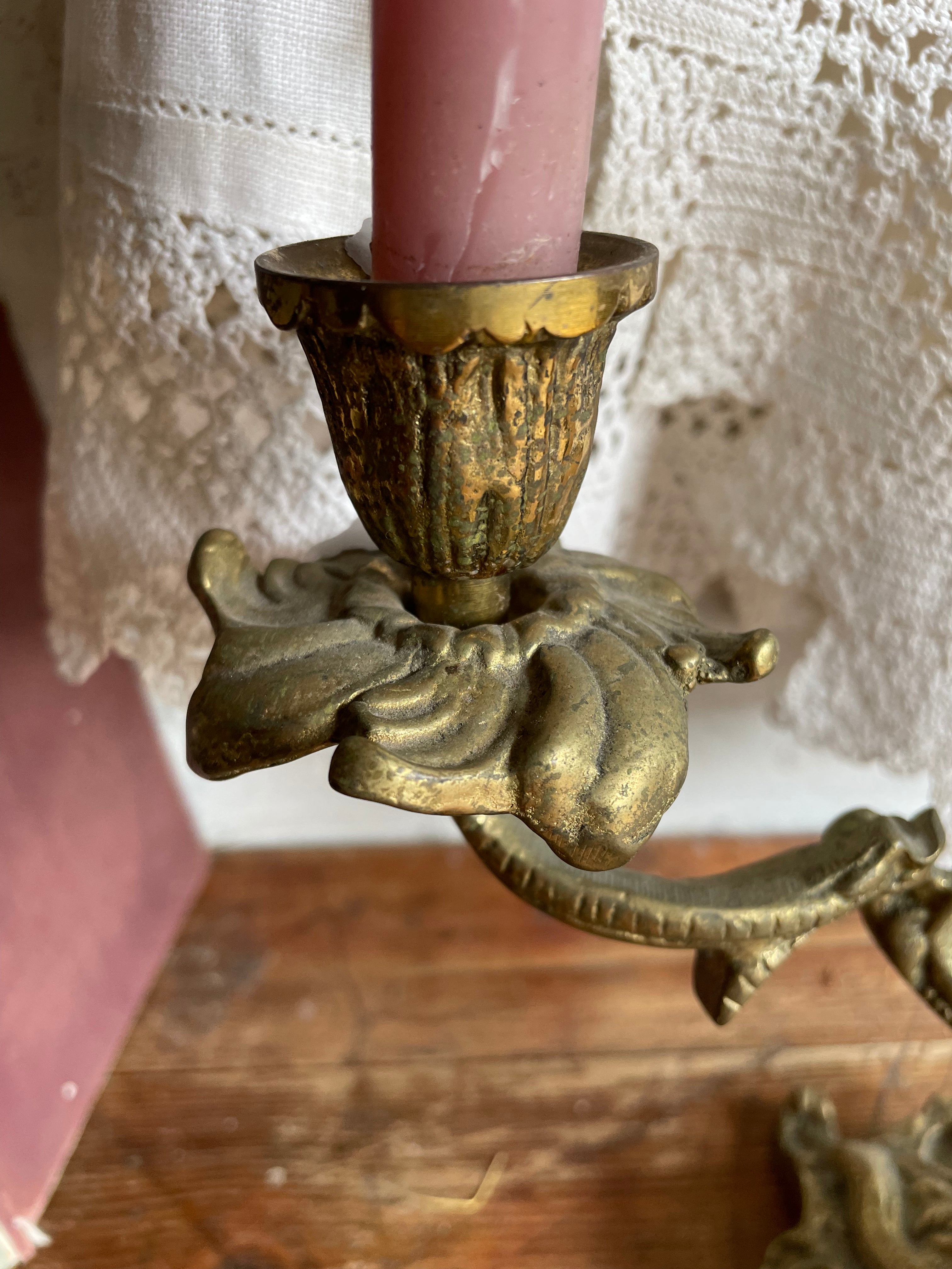 Heavy Brass Decorative Candelabra