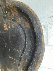Oversized 19th Century Papier Mache Tray with Mother of Pearl