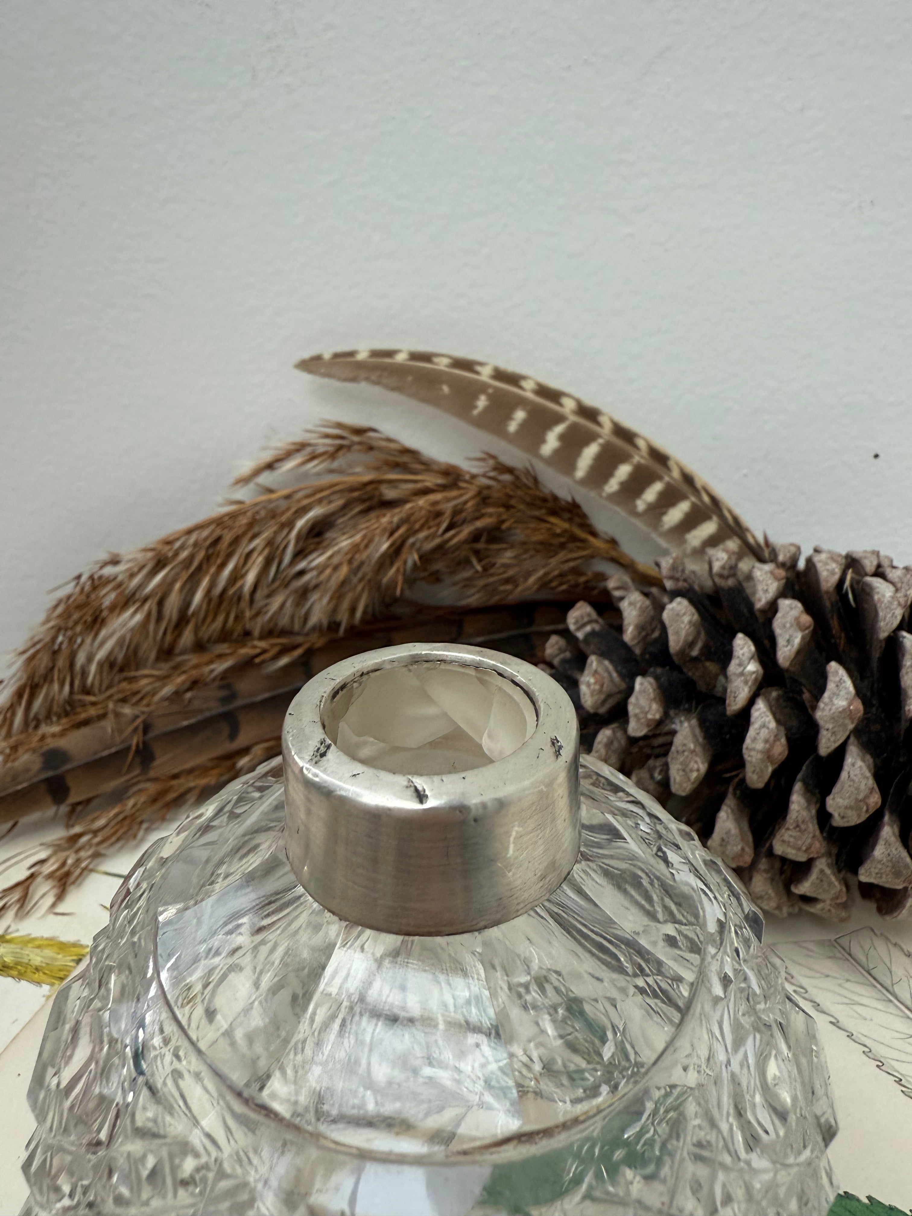 Victorian Cut-Glass Perfume Bottle: Circa 1870