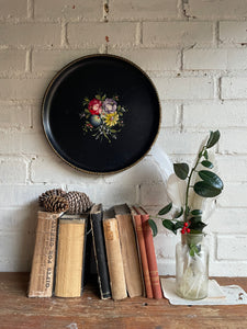 Large Floral Hand-Painted Wooden Tray