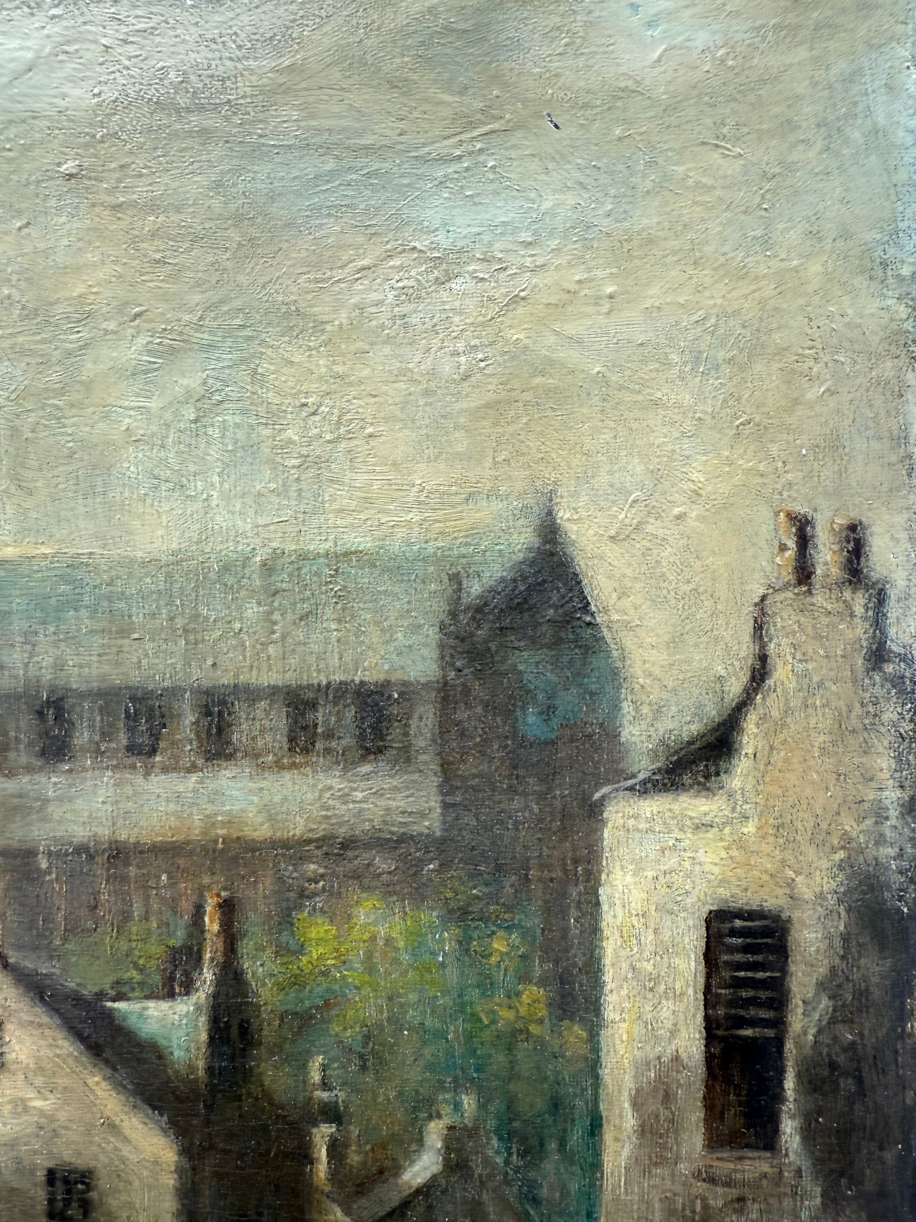 A village in light & shade: 19th Century Scottish School Signed Oil on Canvas