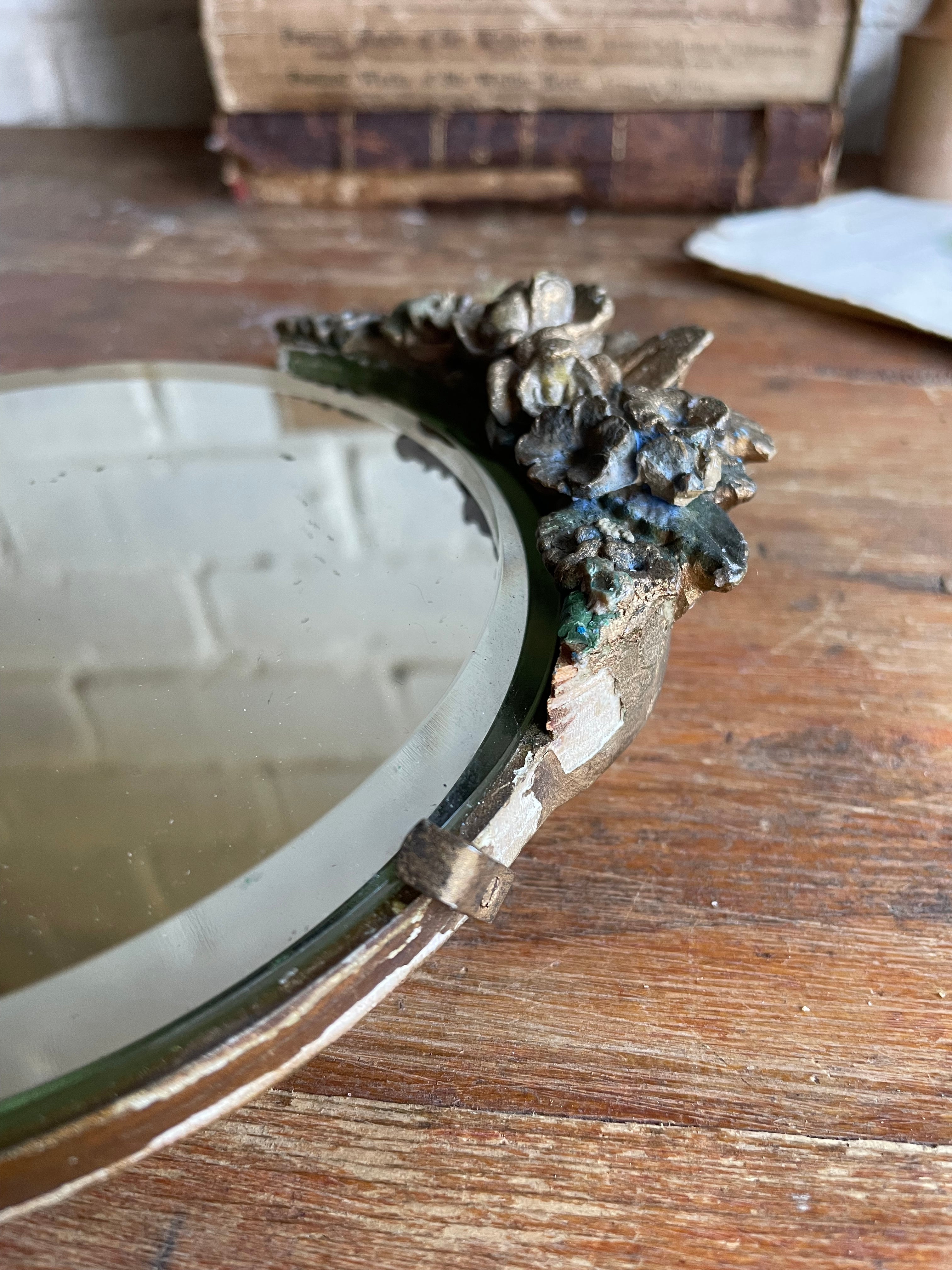 Small Tabletop Barbola Mirror