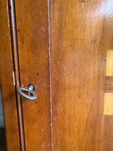 Rare 1930s Wooden First Aid Cabinet with Inlaid “Green Cross”