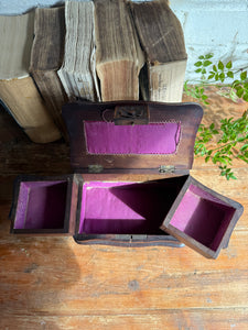 Early 20th Century Carved Wooden Jewellery Box