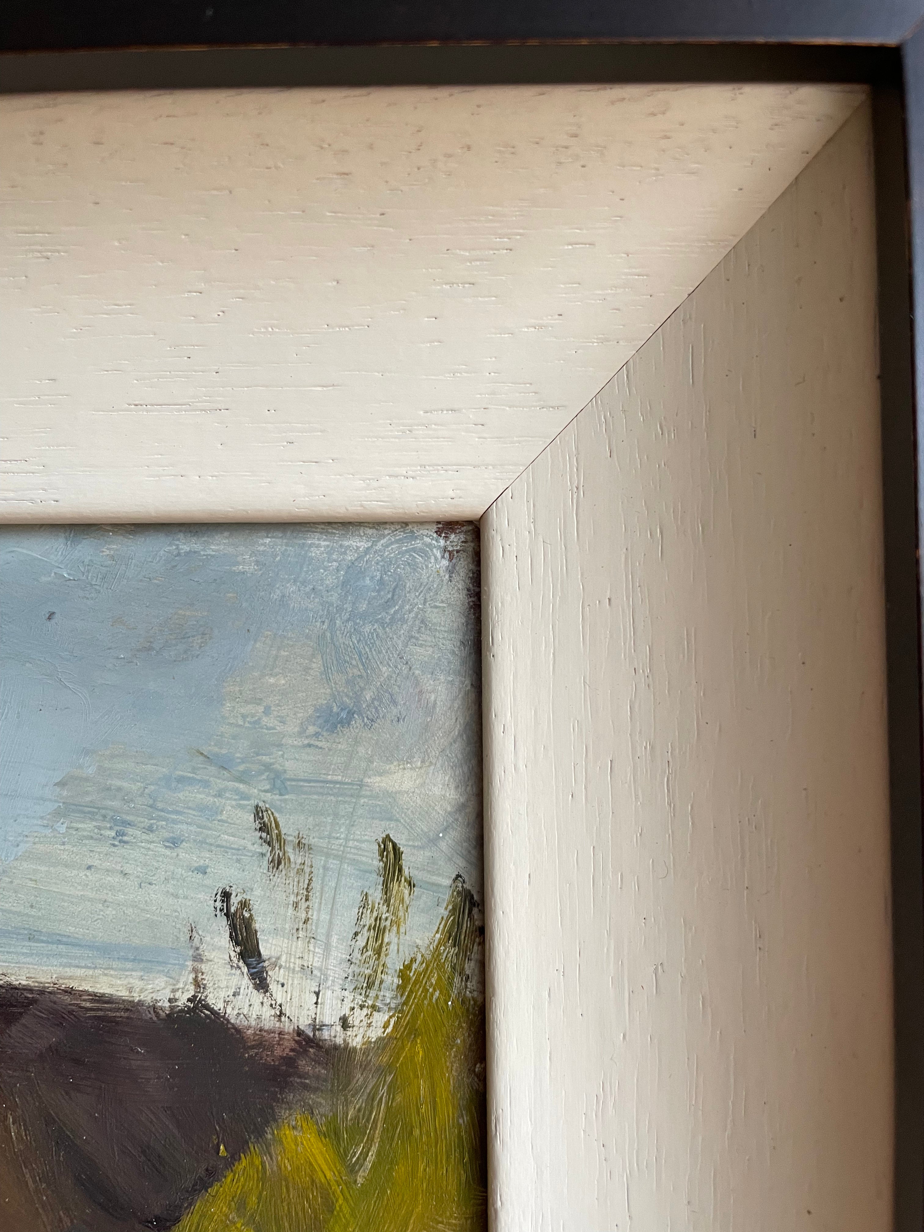 Fishing Boats: Large Midcentury Oil Painting