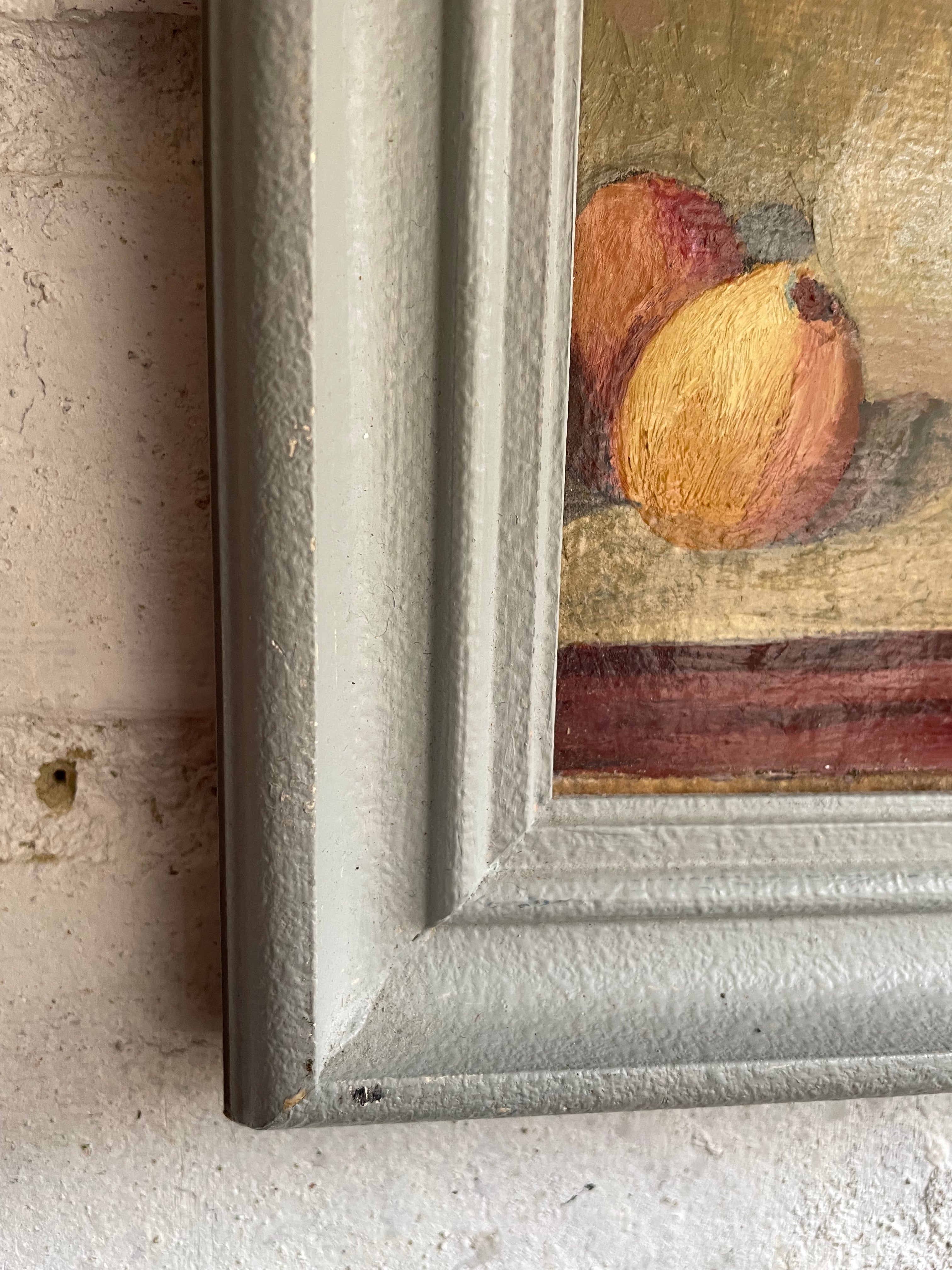 Study of Cézanne’s  “Still Life, Tulips & Apples” Post Impressionist Style Oil Painting