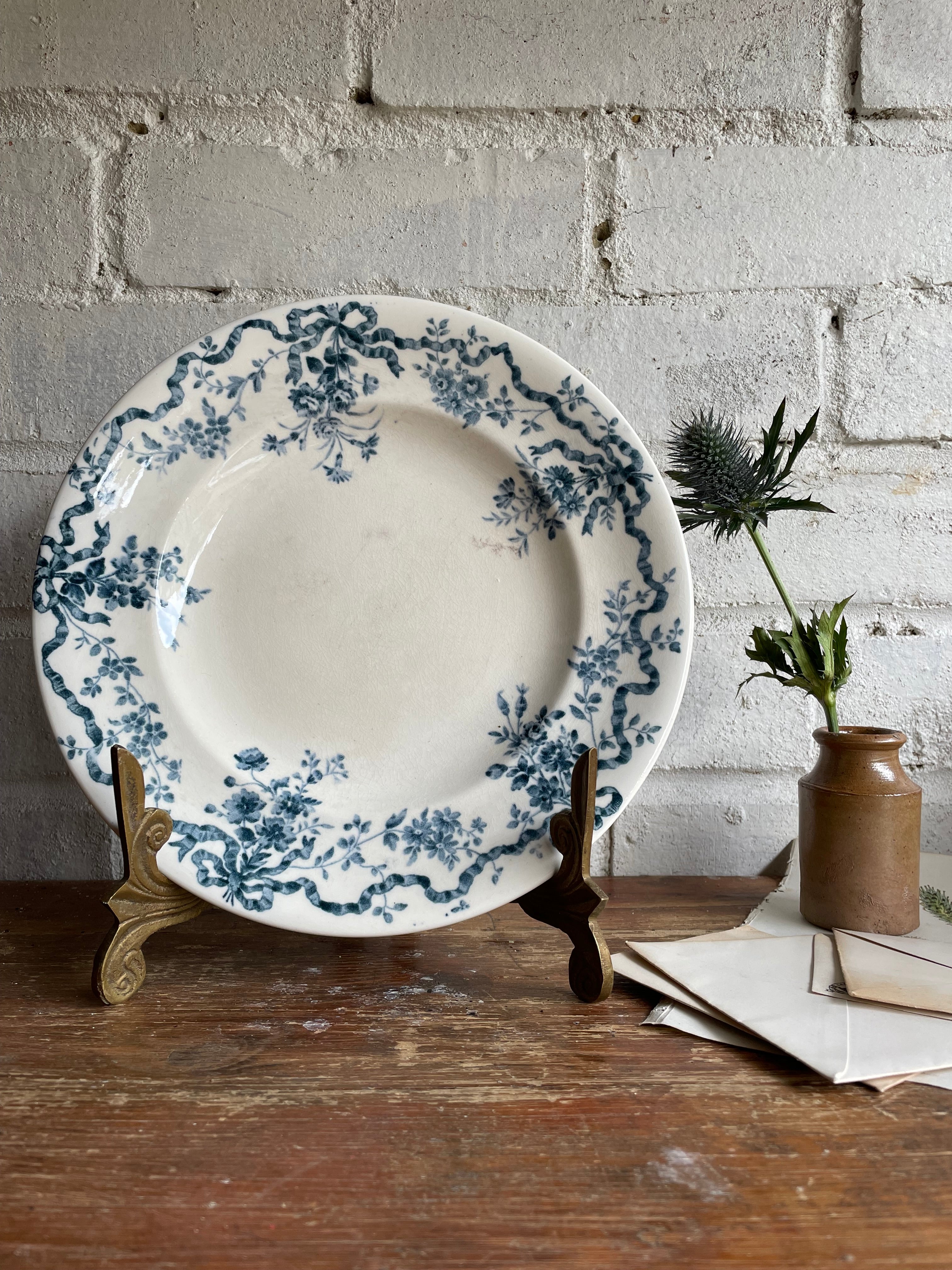 Antique French Ironstone Plate