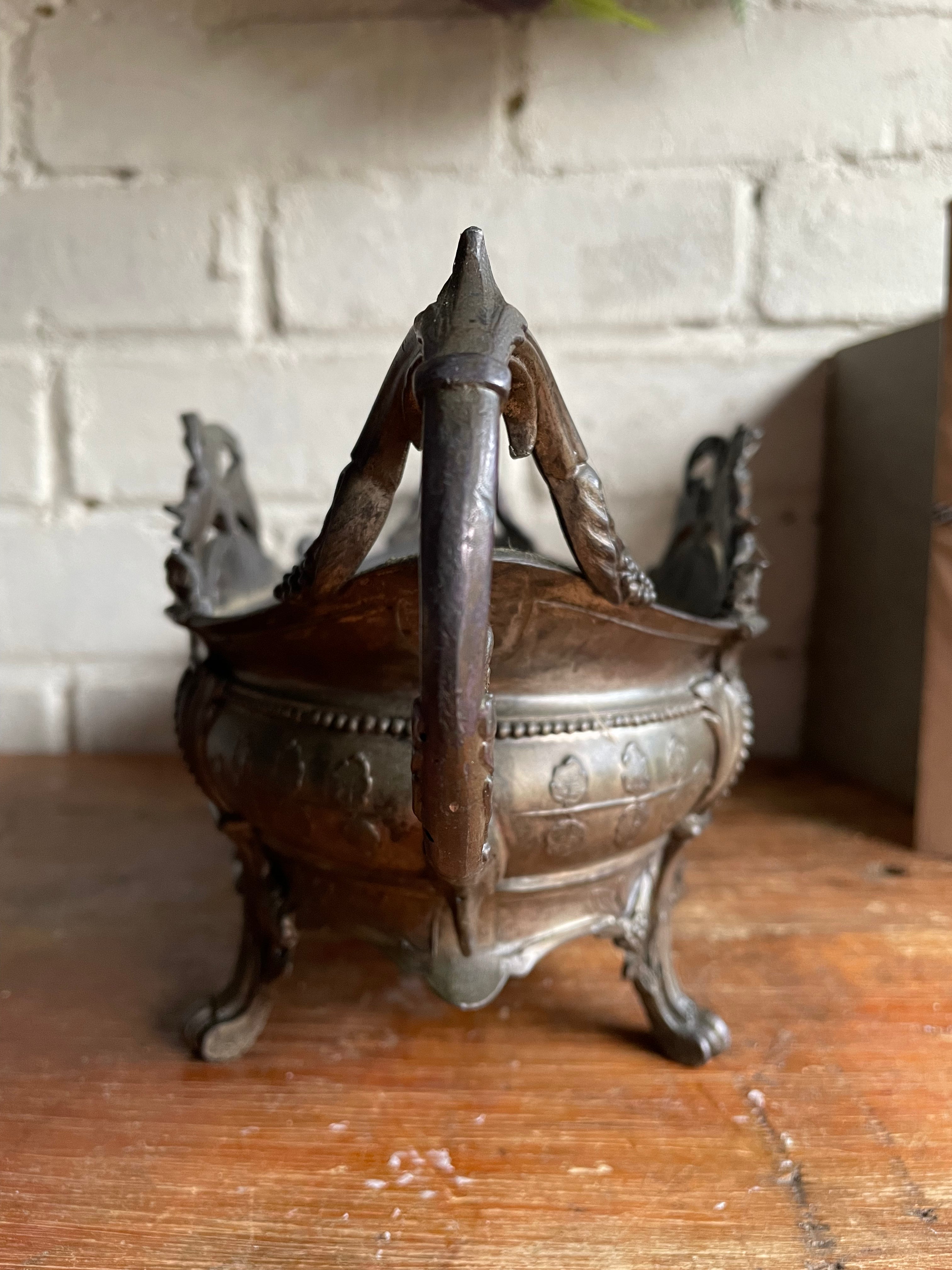 French Embossed Spelter Jardinière