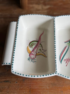 Vintage Poole Pottery Hors d'Oeuvres Dish