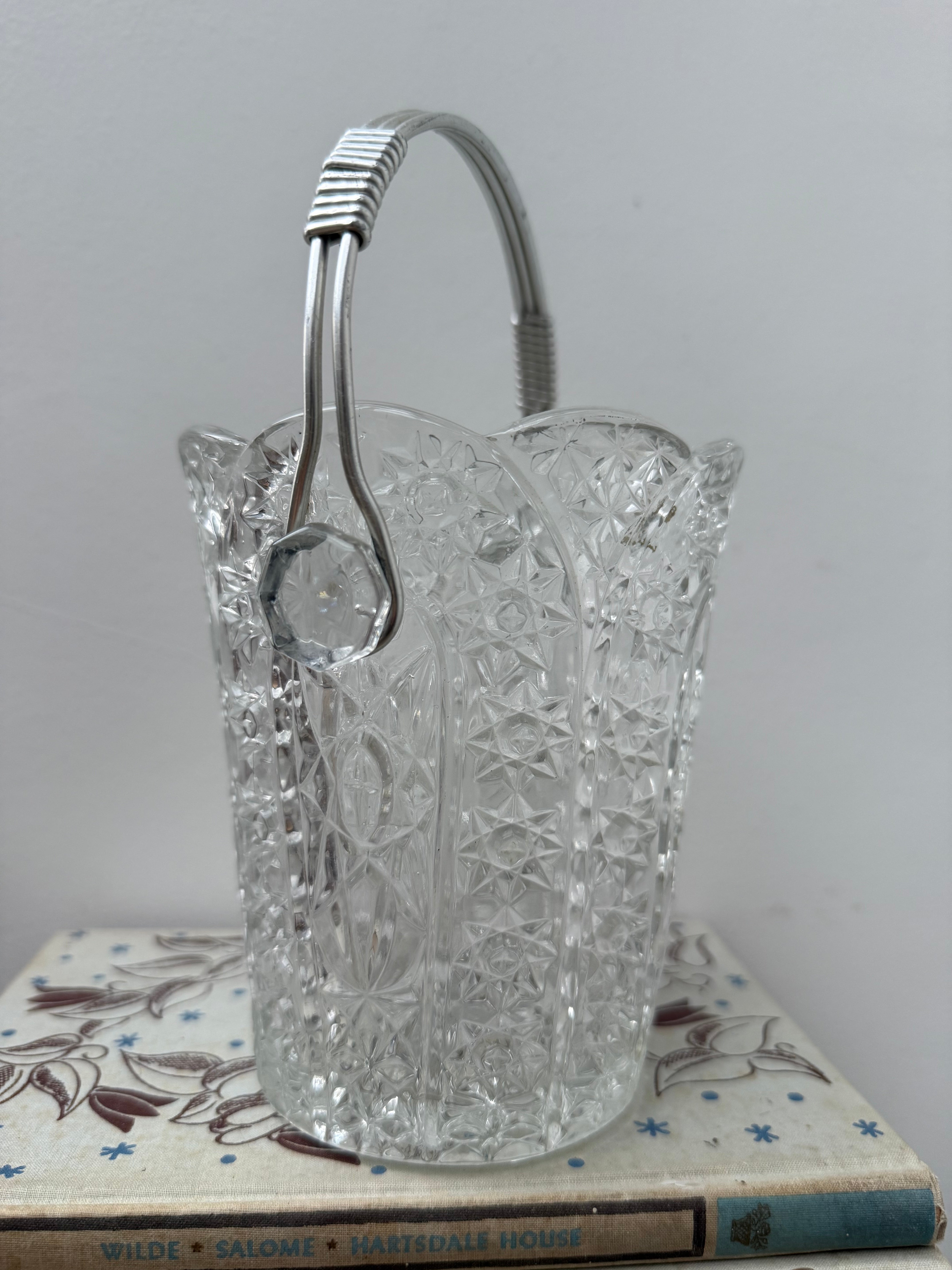 1920s French Glass Ice Bucket