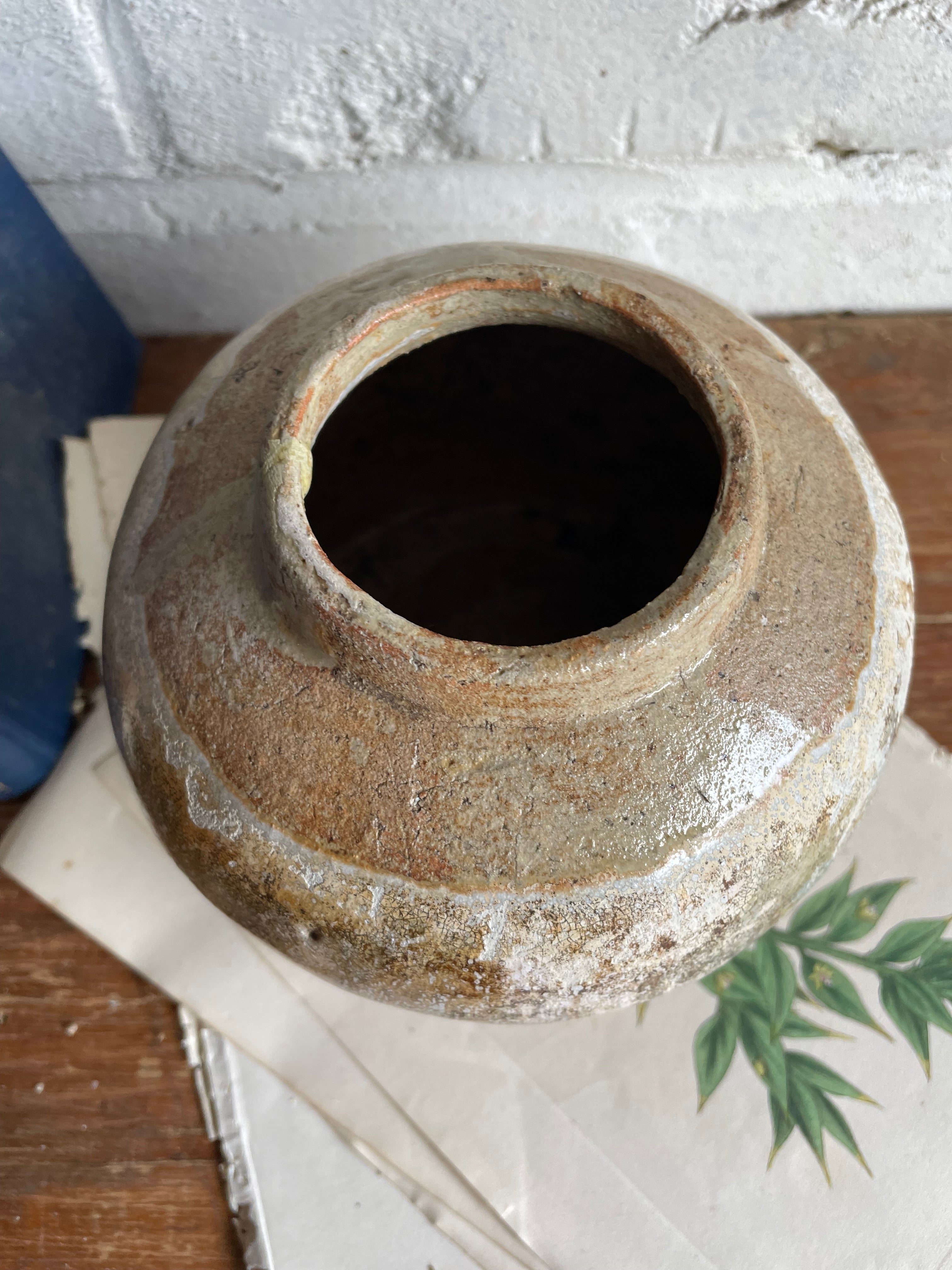 Speckled 19th Century Ginger Jar