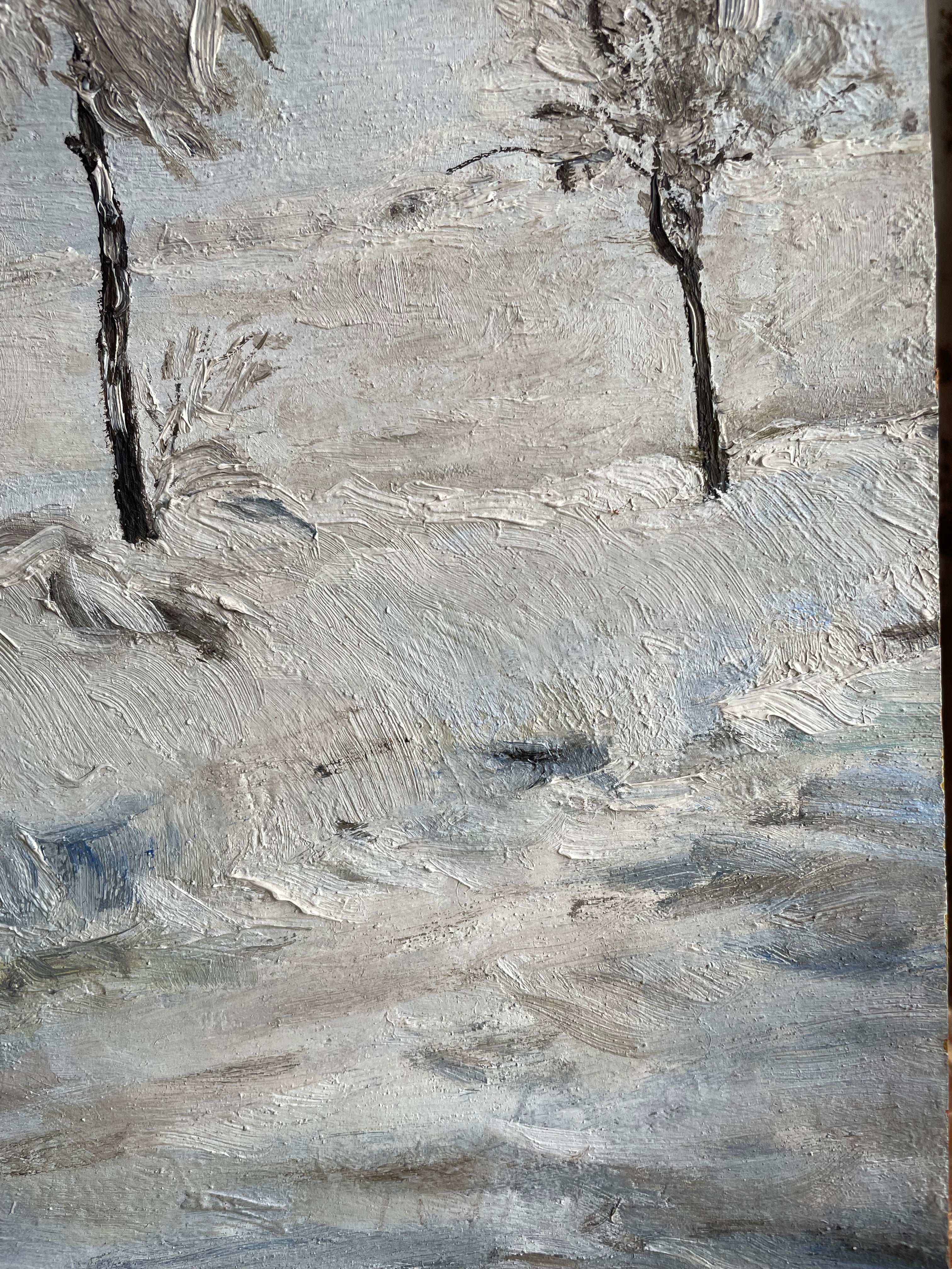 Oil on Board: Wintry Forest