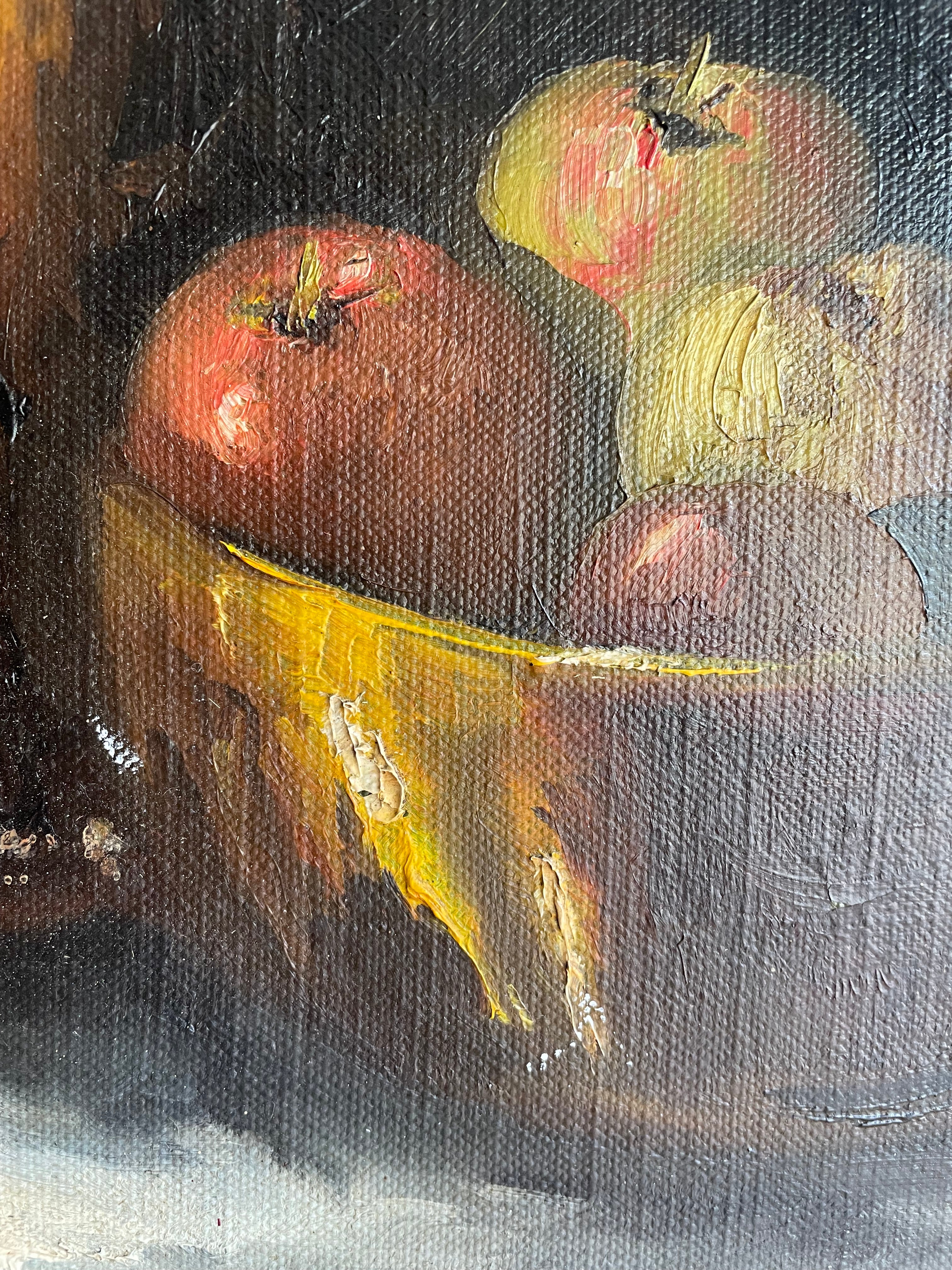 Still-Life with Copper Jug: Vintage Oil on Board