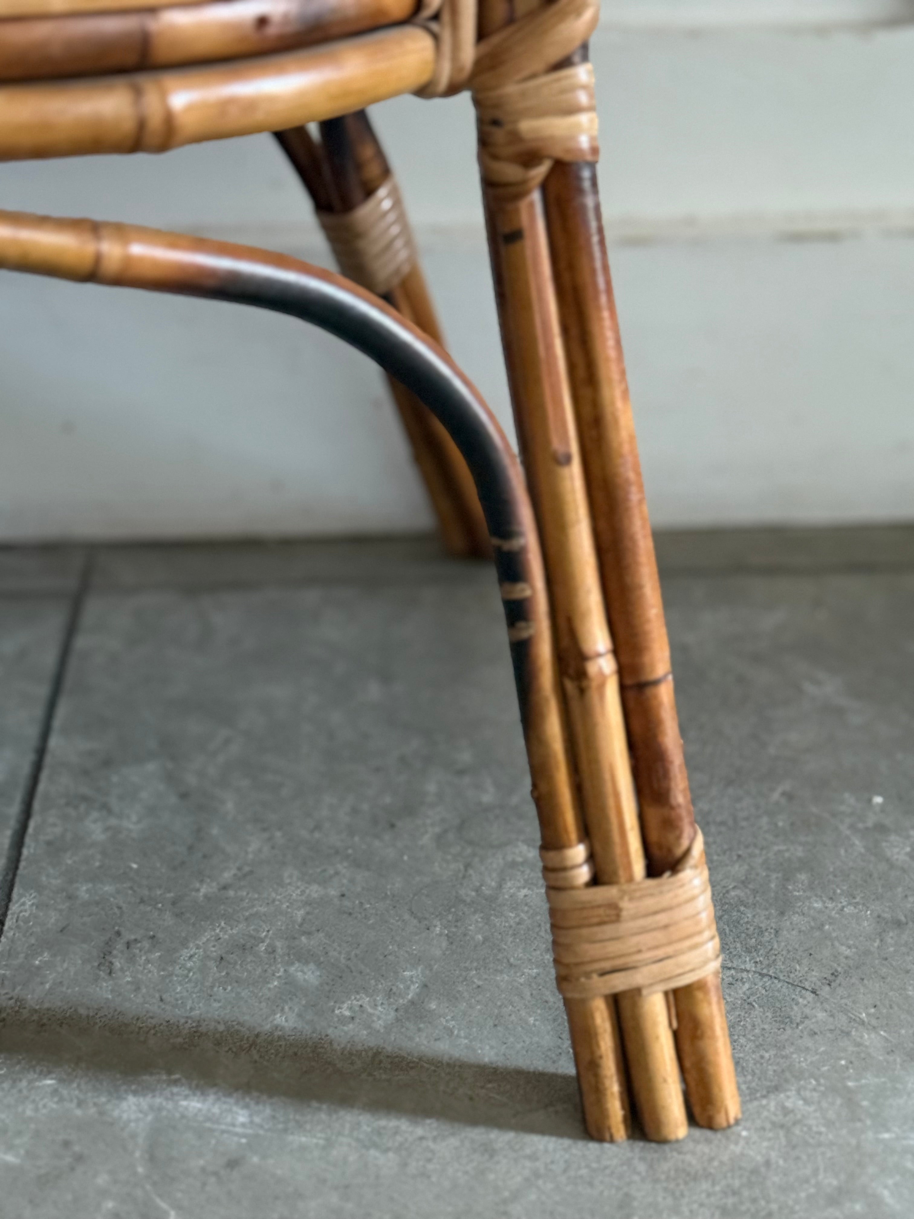 Circa 1890: Small Tiger Bamboo Chair