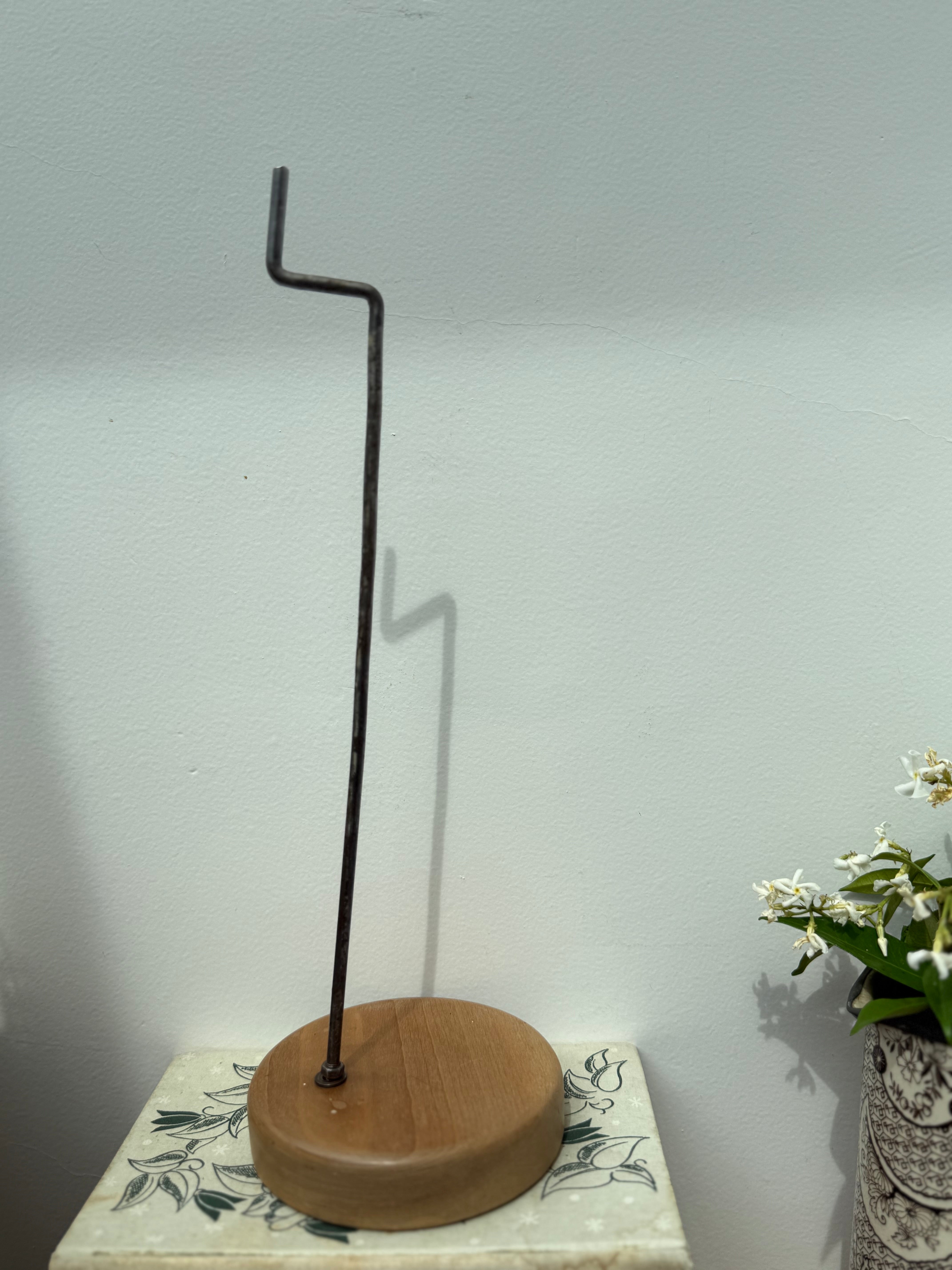 Early-Mid 20th Century French Wooden Oversized Articulated Artists Mannequin with Stand