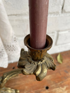 Heavy Brass Decorative Candelabra