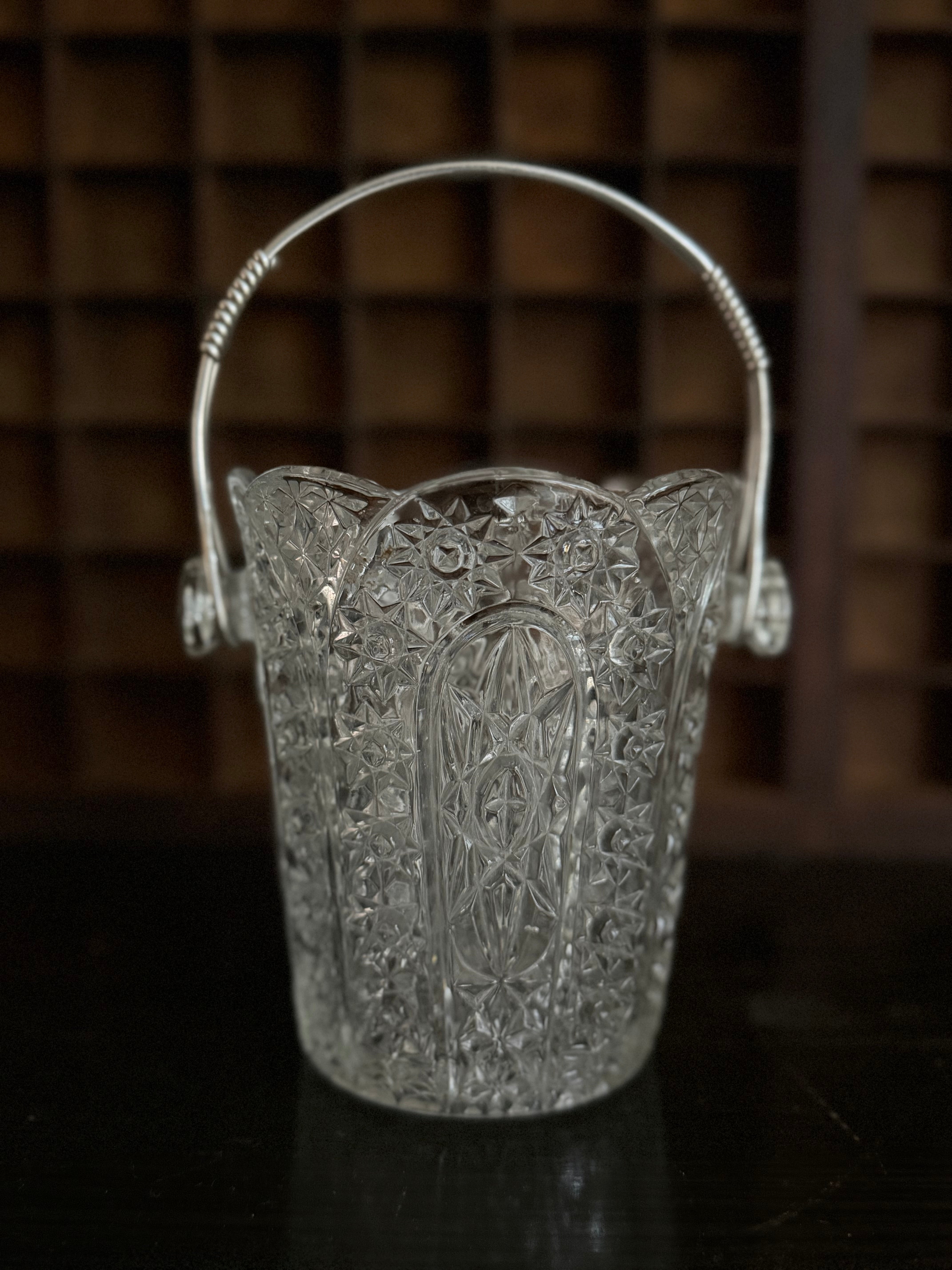 1920s French Glass Ice Bucket