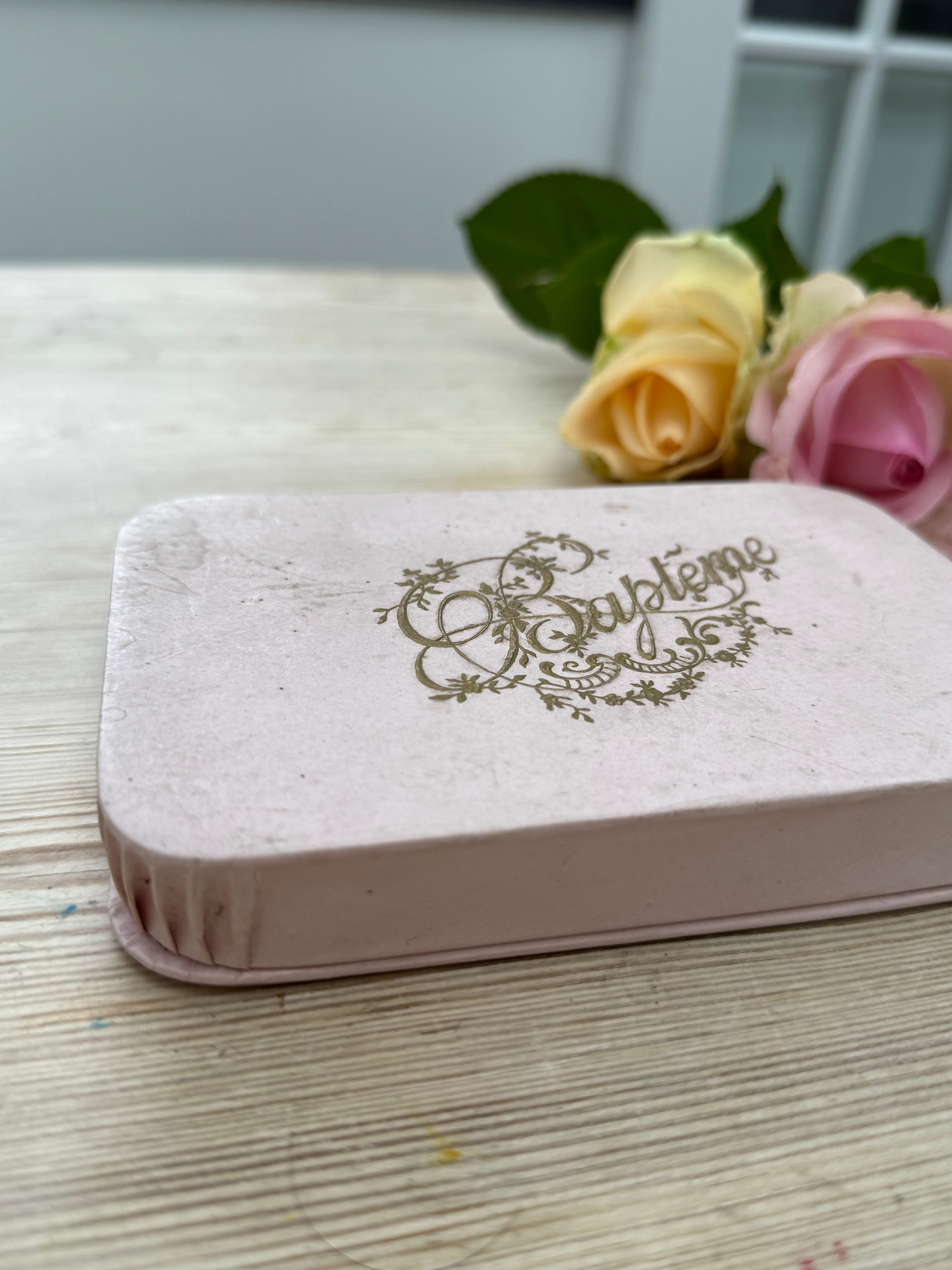 Antique French Baptism Paper Bonbon/ Chocolate Box circa 1900’s