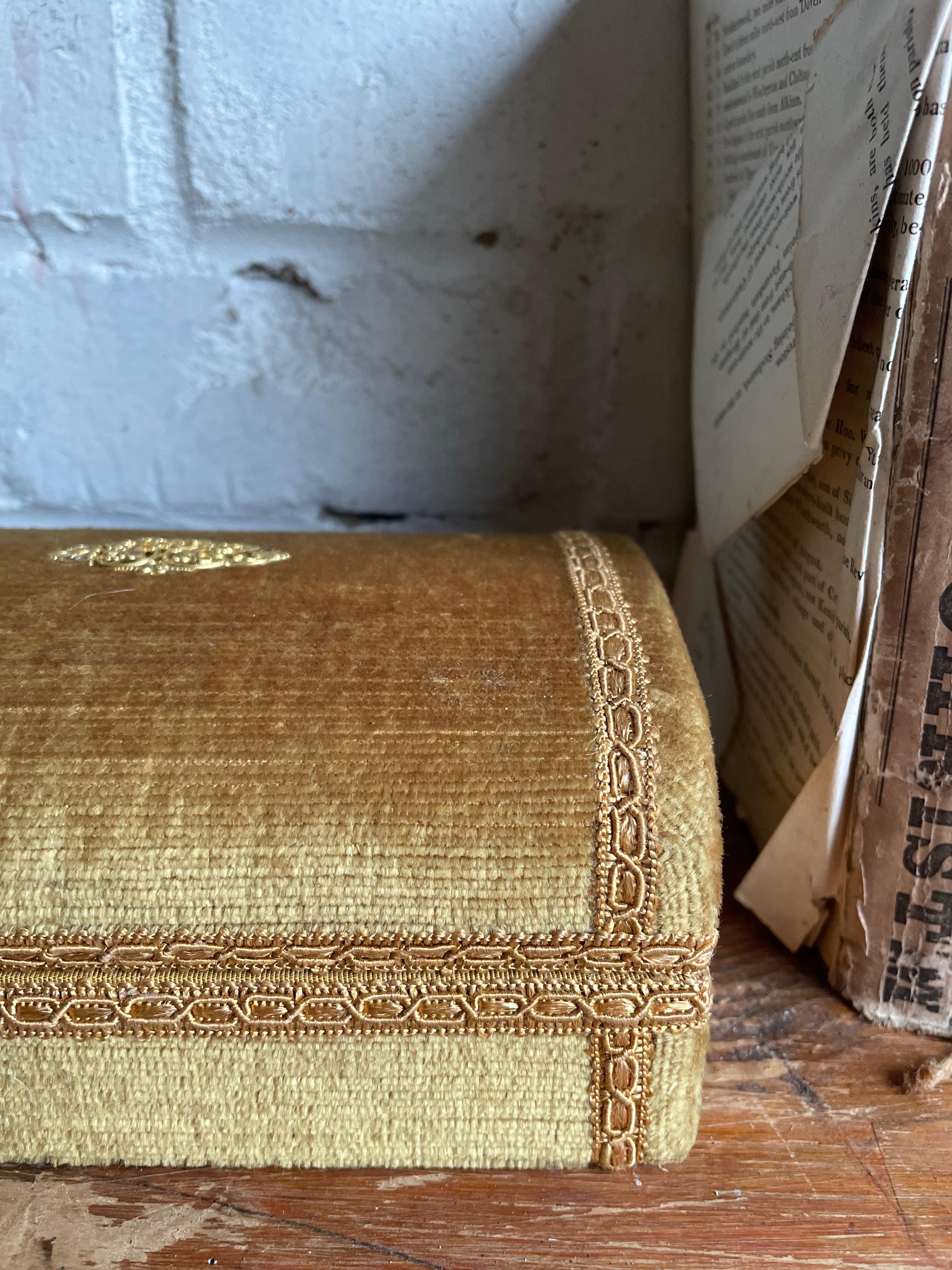 1920s Velvet Ochre Box