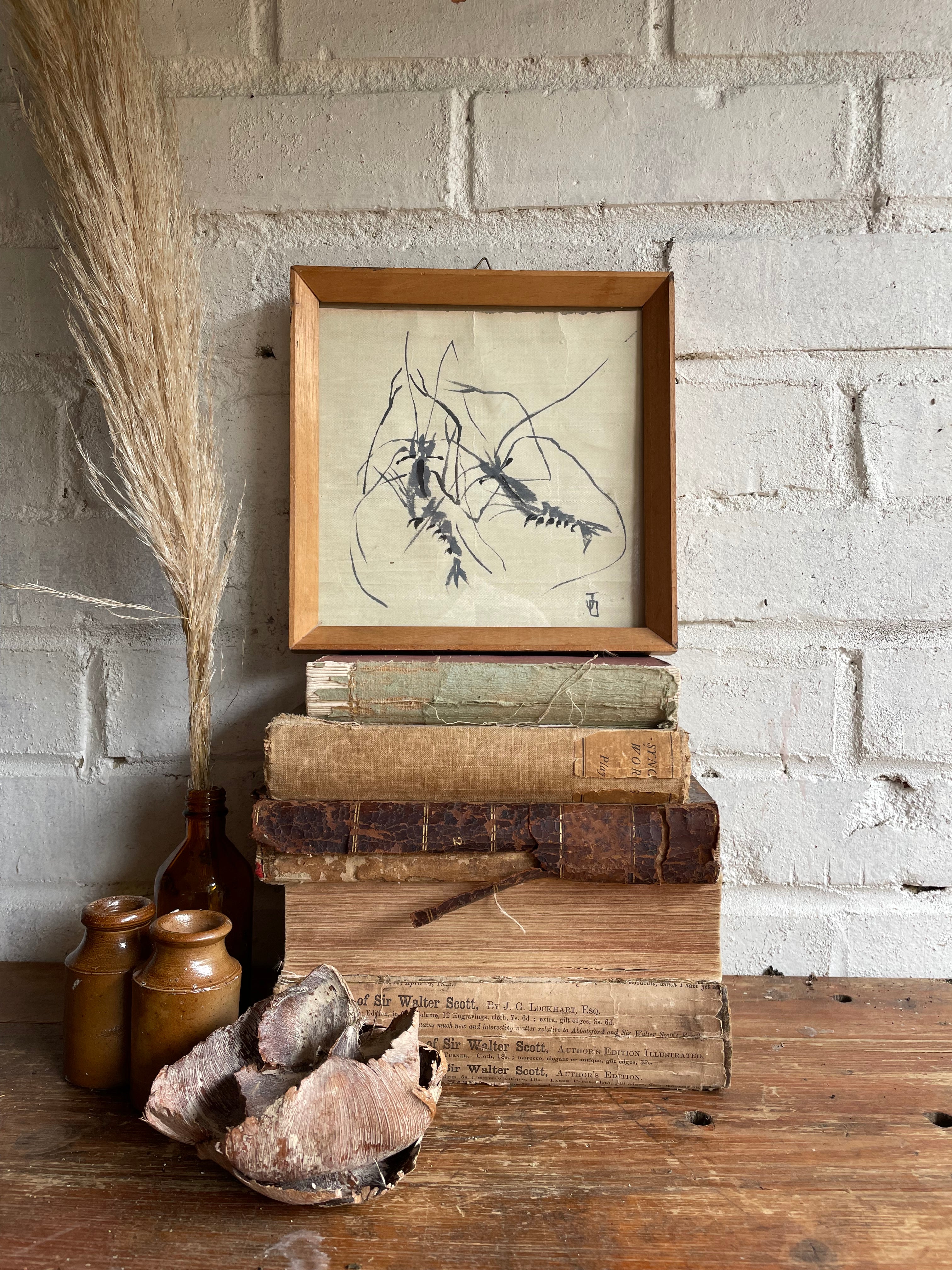 Crayfish: Painting on Silk