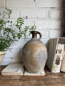 19th Century French Pottery Oil Pitcher