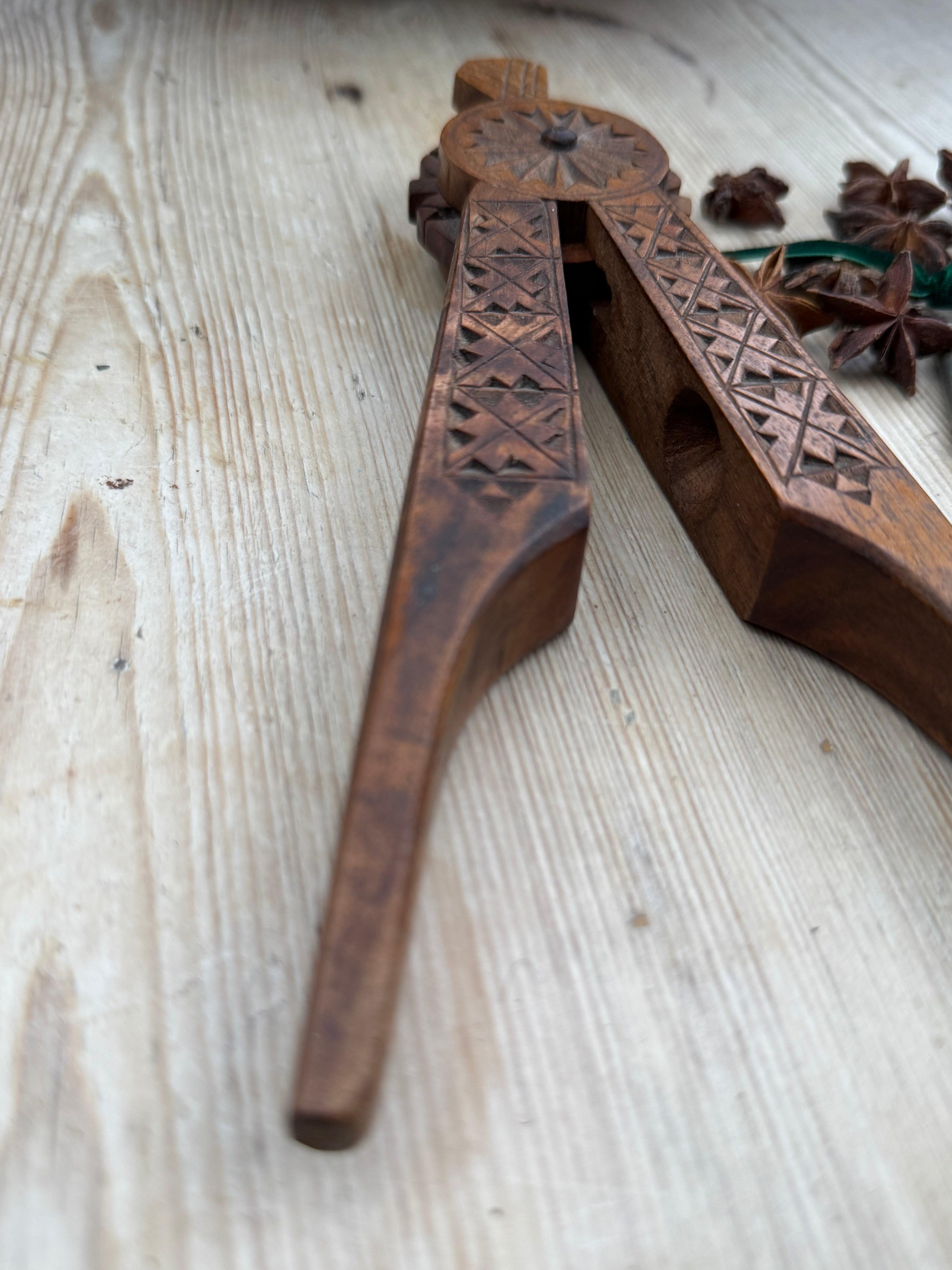 Antique Scandinavian Handcarved Nutcracker 