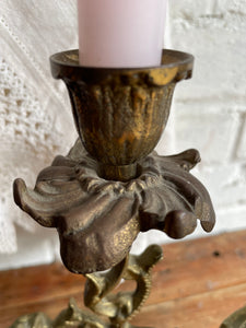 Heavy Brass Decorative Candelabra