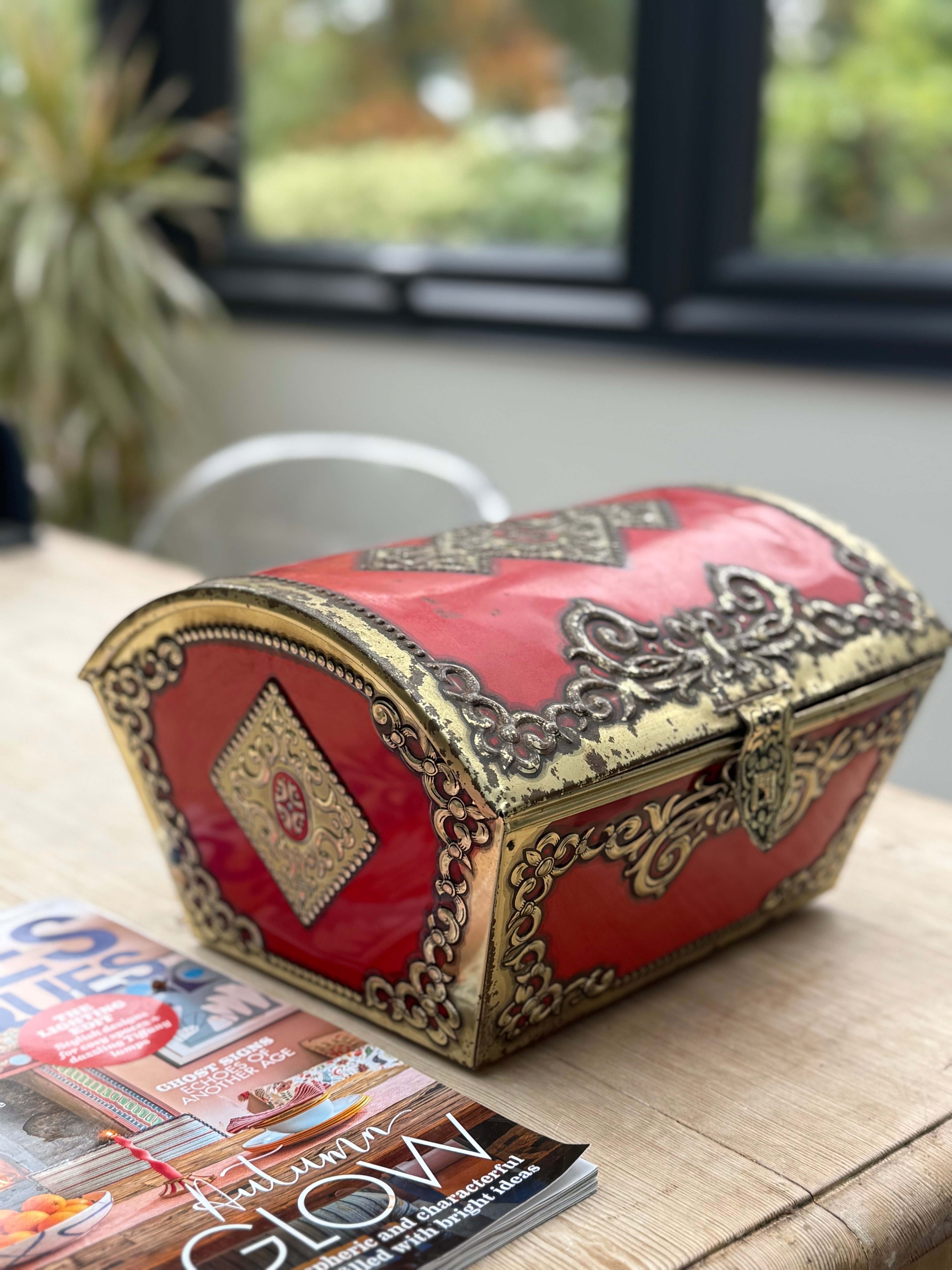 1950s Biscuit Treasure Chest Tin