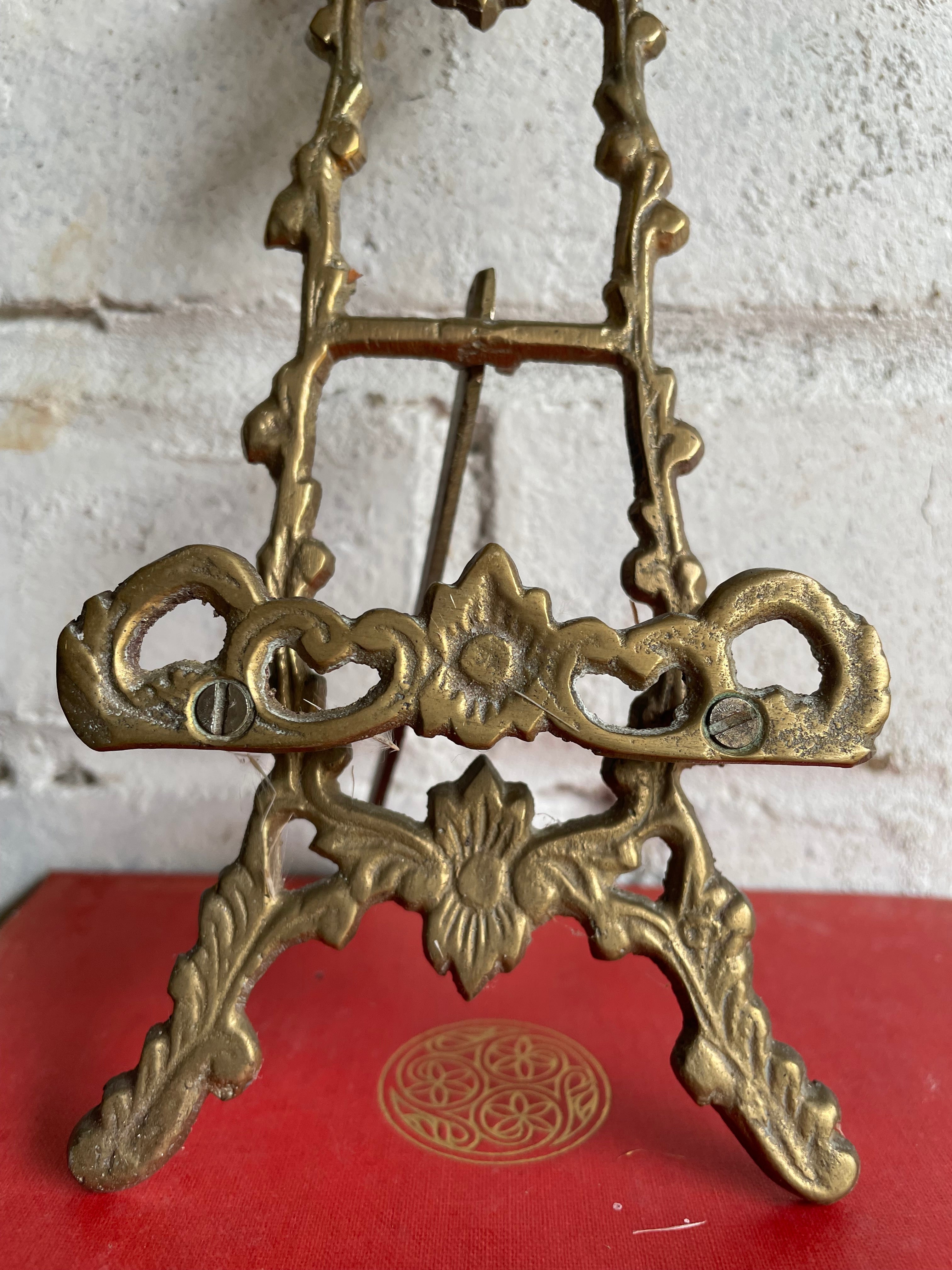 Mini Vintage Floral on Board with Gilt Easel