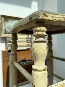 Very Tall Rustic French Antique Stool
