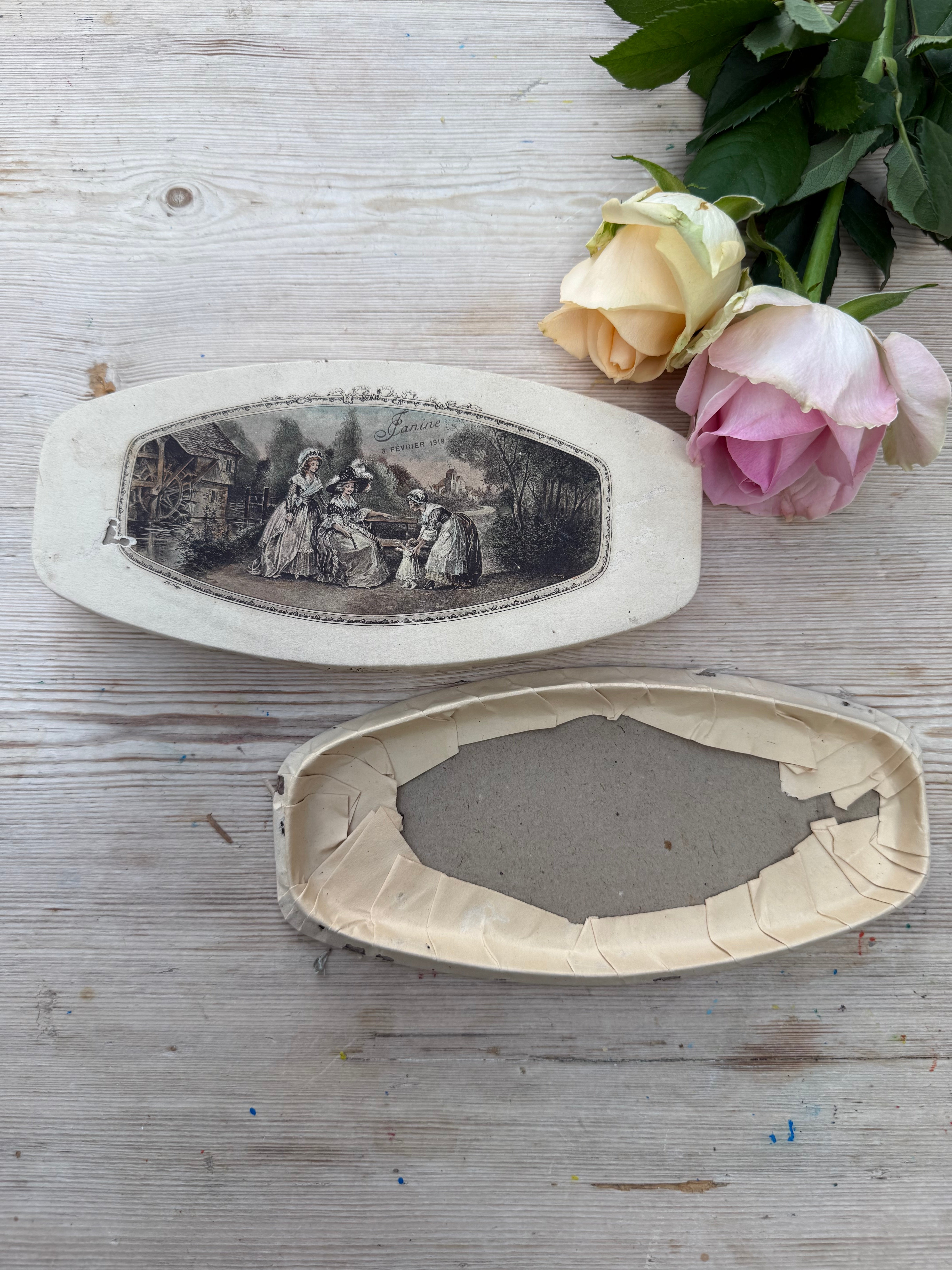 Antique French Cardboard Bonbon/ Chocolate Box circa 1900’s