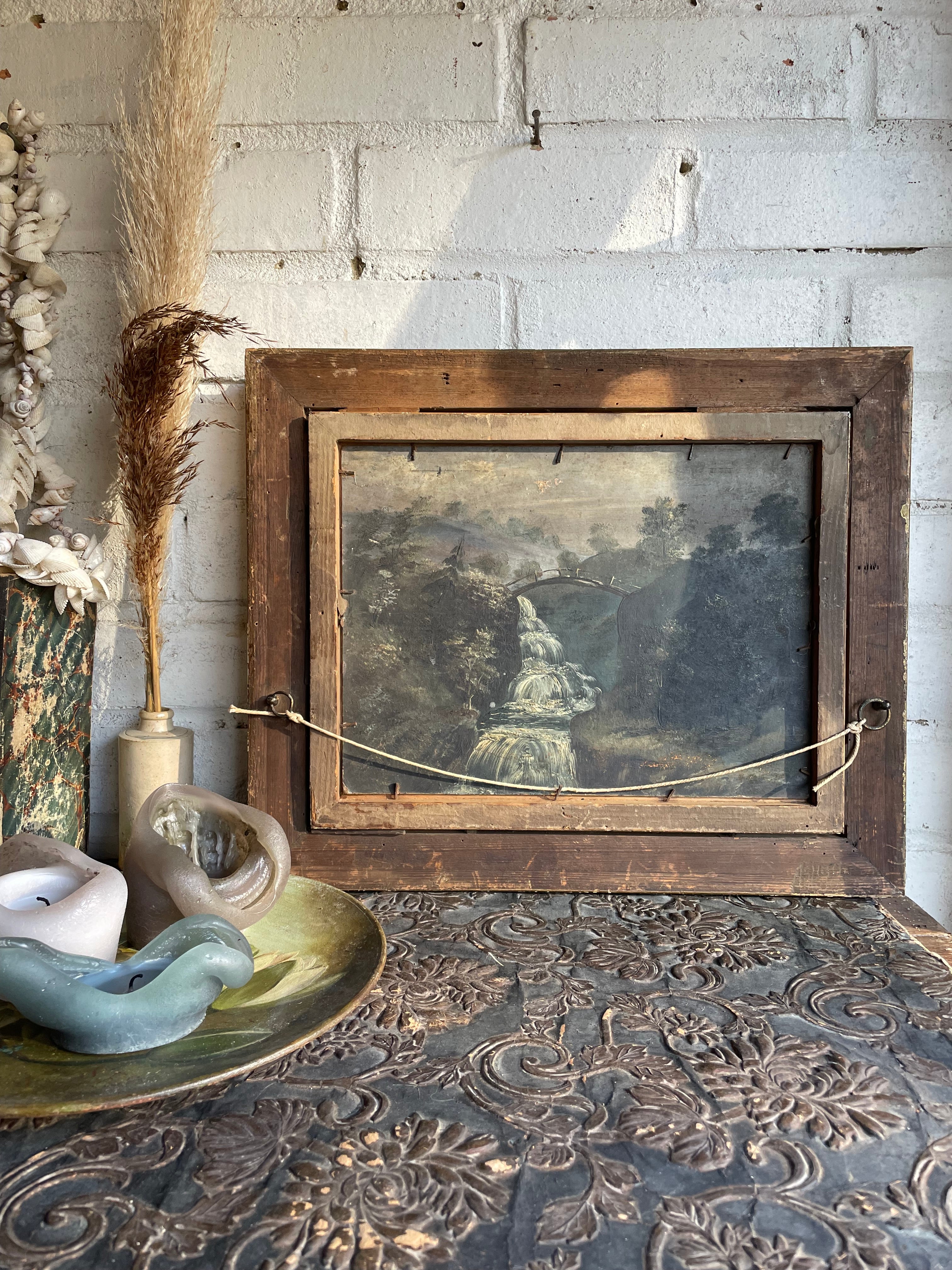 19th Century British School Double-Sided Oil Painting