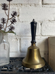 Antique Brass Handbell with Wood Handle