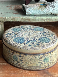 Early 1900s French Floral Tin