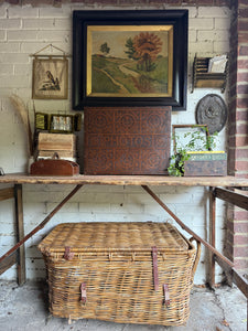 Seasonal Change: Large Early 20th Century Oil on Canvas with Ebonised Frame