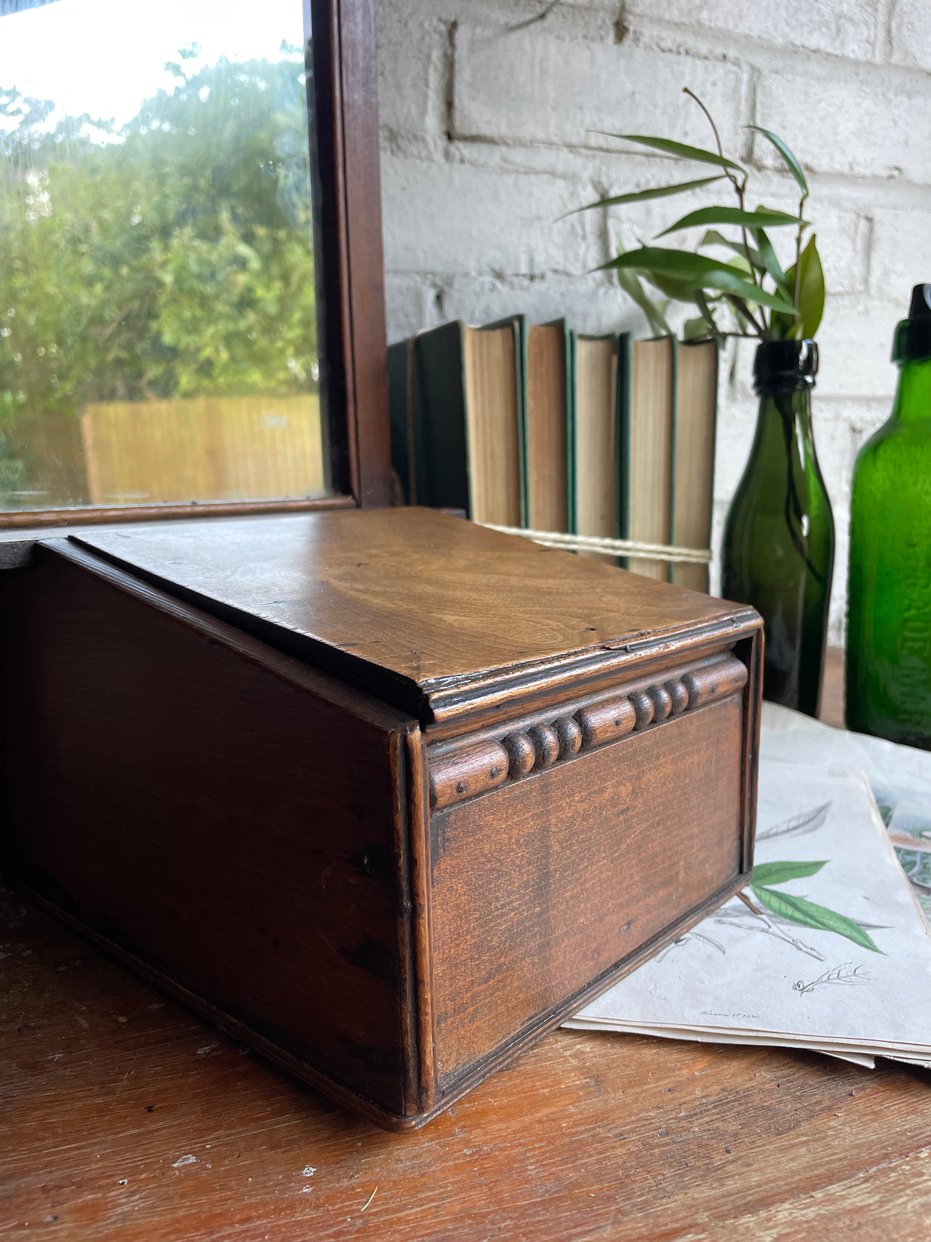 UK only delivery. 19th Century Oak Wall Unit with Mirror. Was £70 now £45.50 at checkout