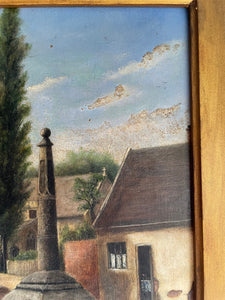 The Monument: Early 20th century oil on canvas