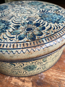 Early 1900s French Floral Tin