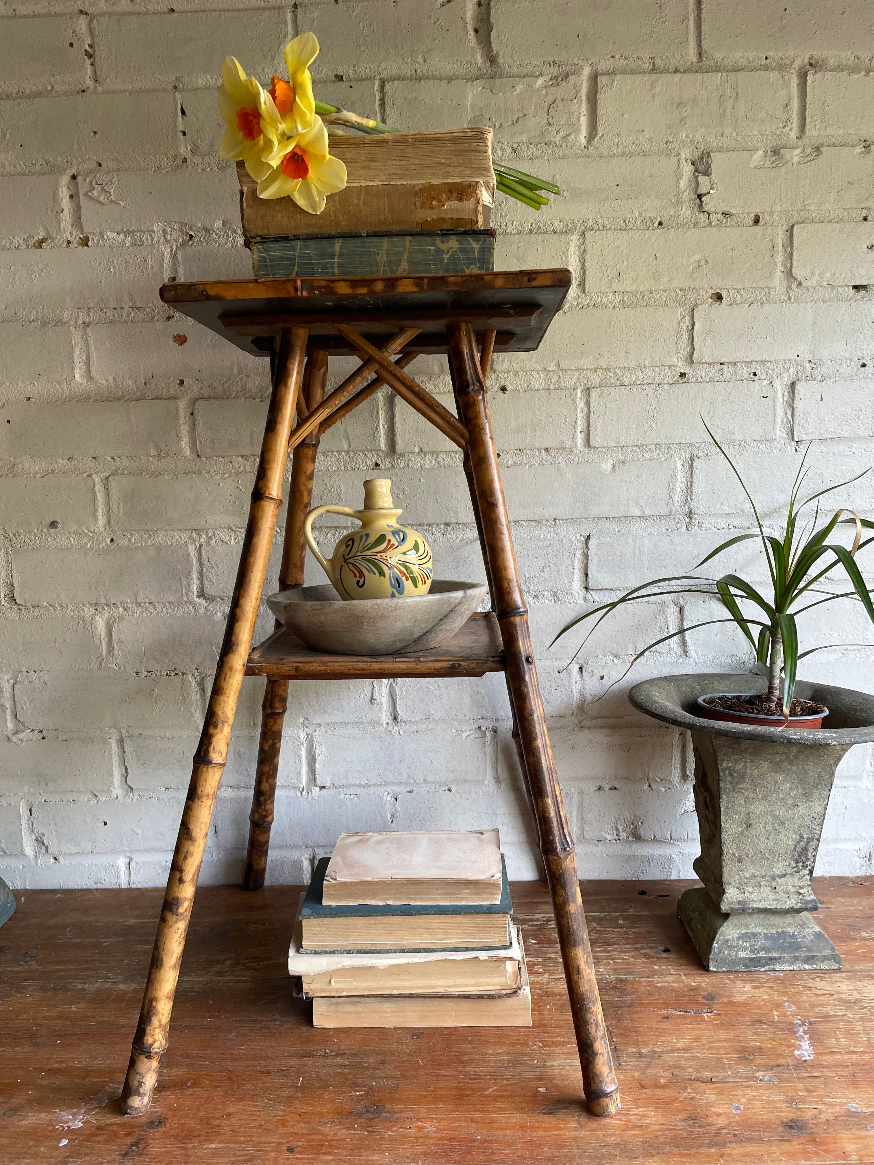 Tiger Bamboo Side Table