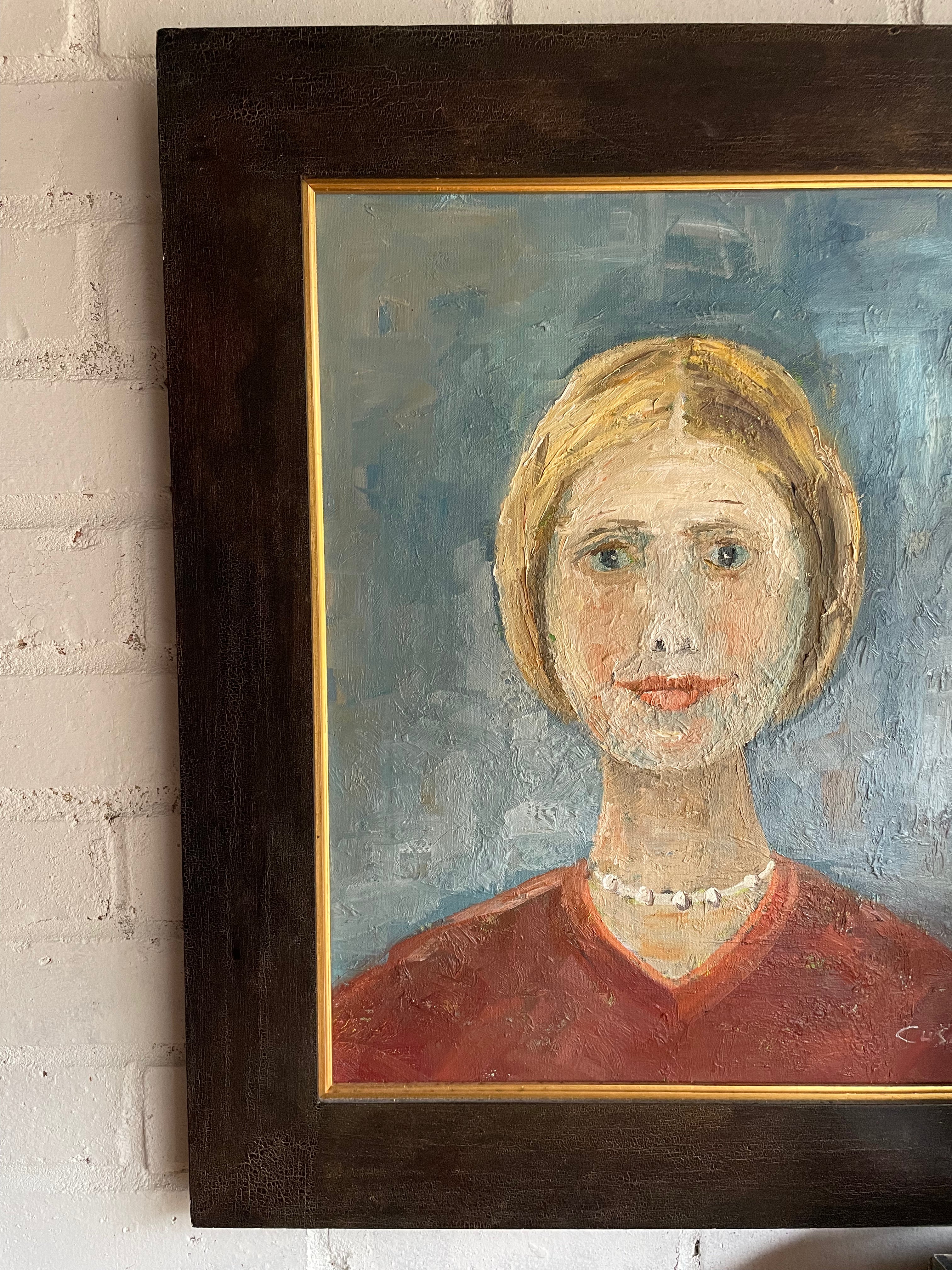 Bloomsbury Style Portrait:  Oil on Canvas