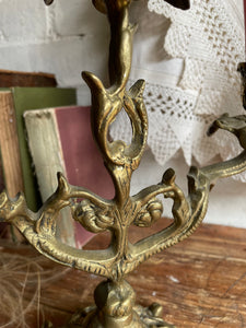 Heavy Brass Decorative Candelabra