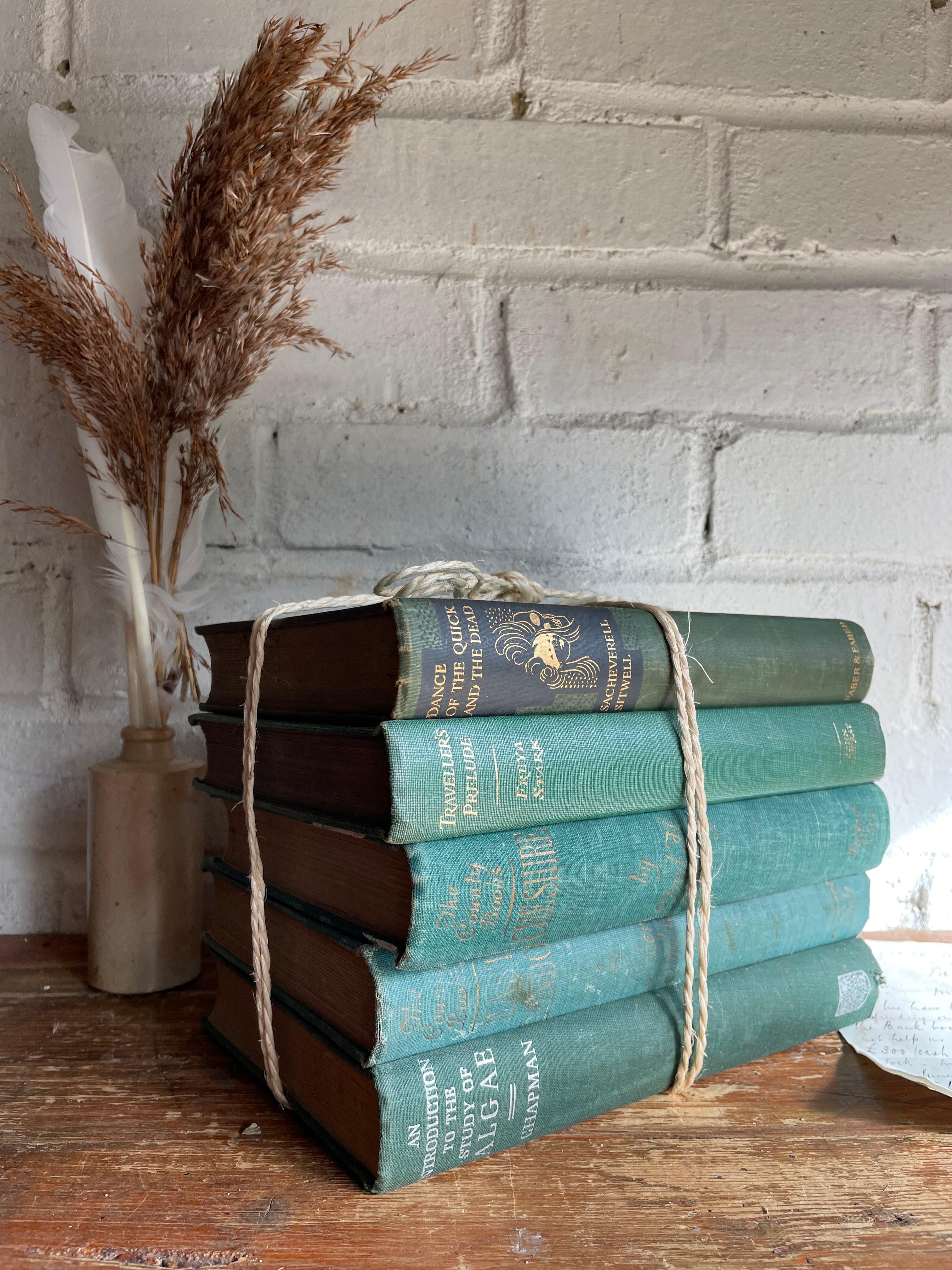 Green Vintage Book Bundle