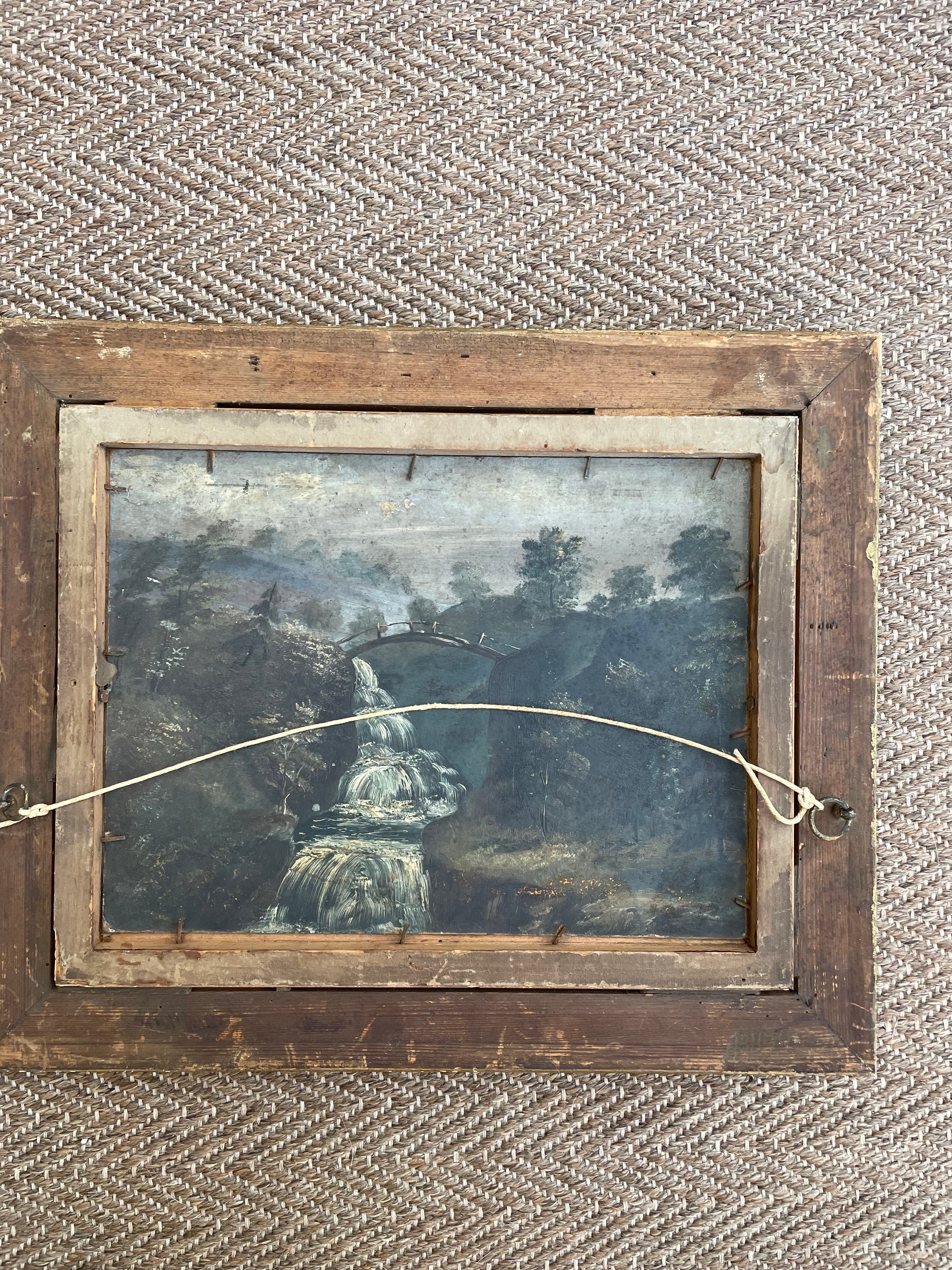 19th Century British School Double-Sided Oil Painting