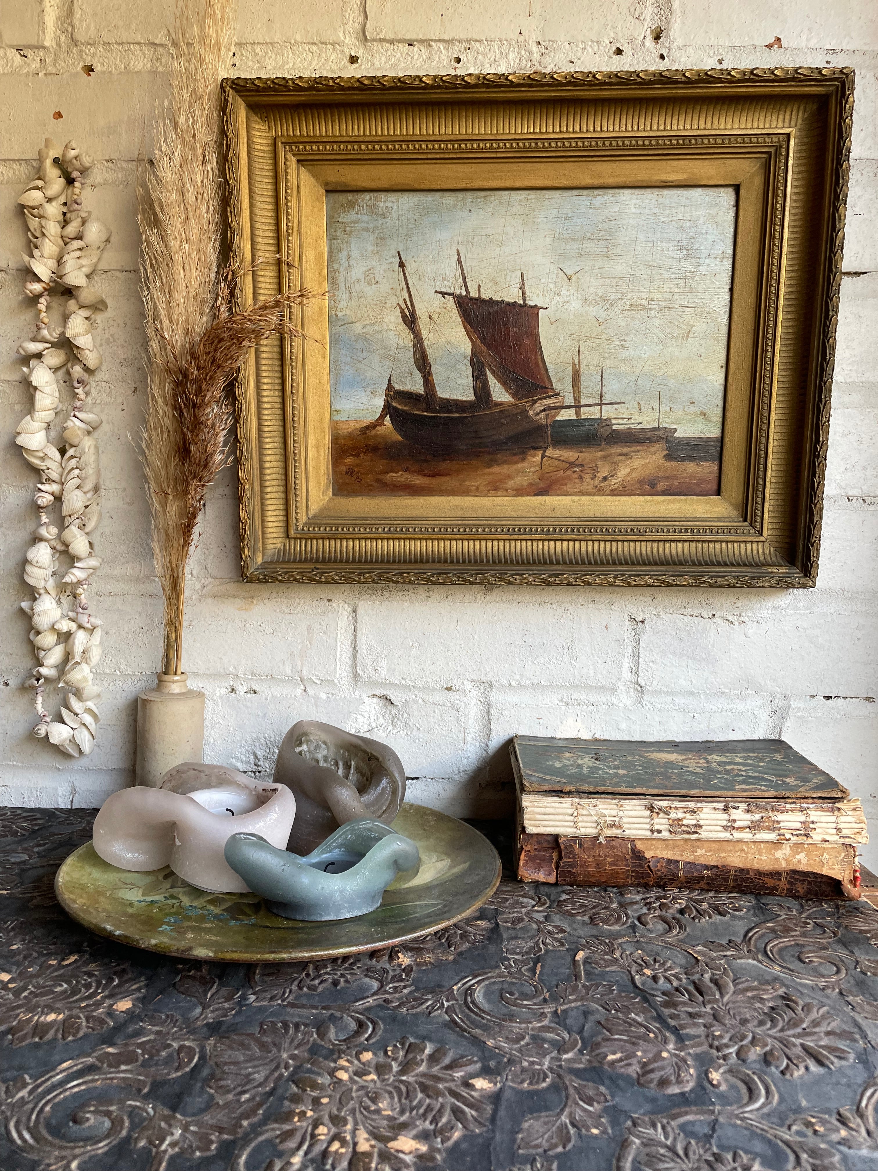 19th Century British School Double-Sided Oil Painting