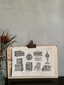 A pair of 19th century bookplates of ornamental objects from the South Kensington Museum (V&A Museum)