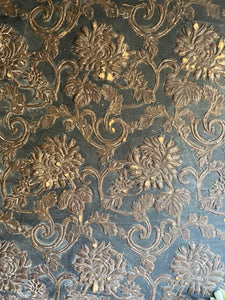 Timeworn Interior Decorators Sample Panel with Victorian Lincrusta Wallcovering