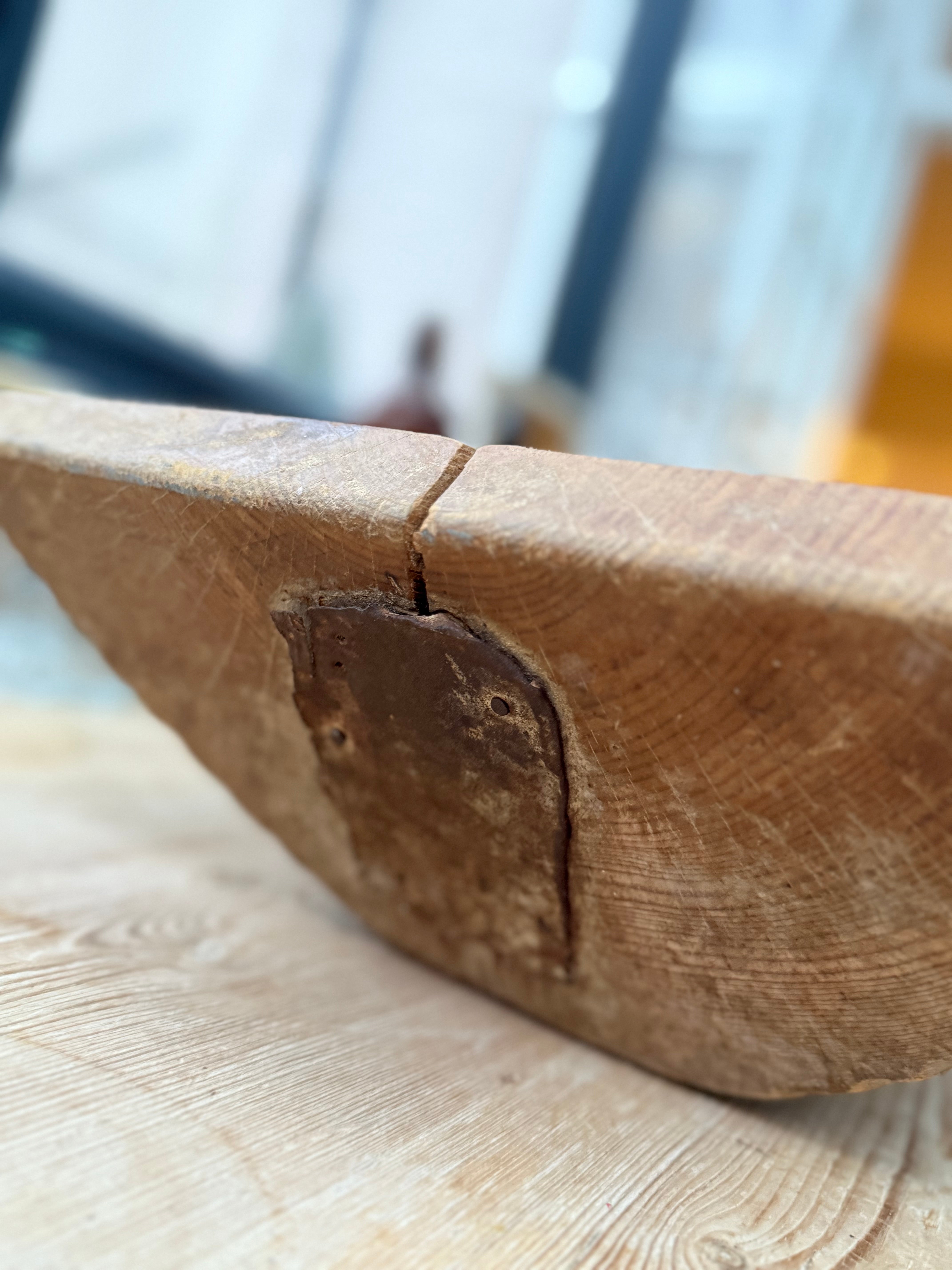 Large Pine Dough Bowl