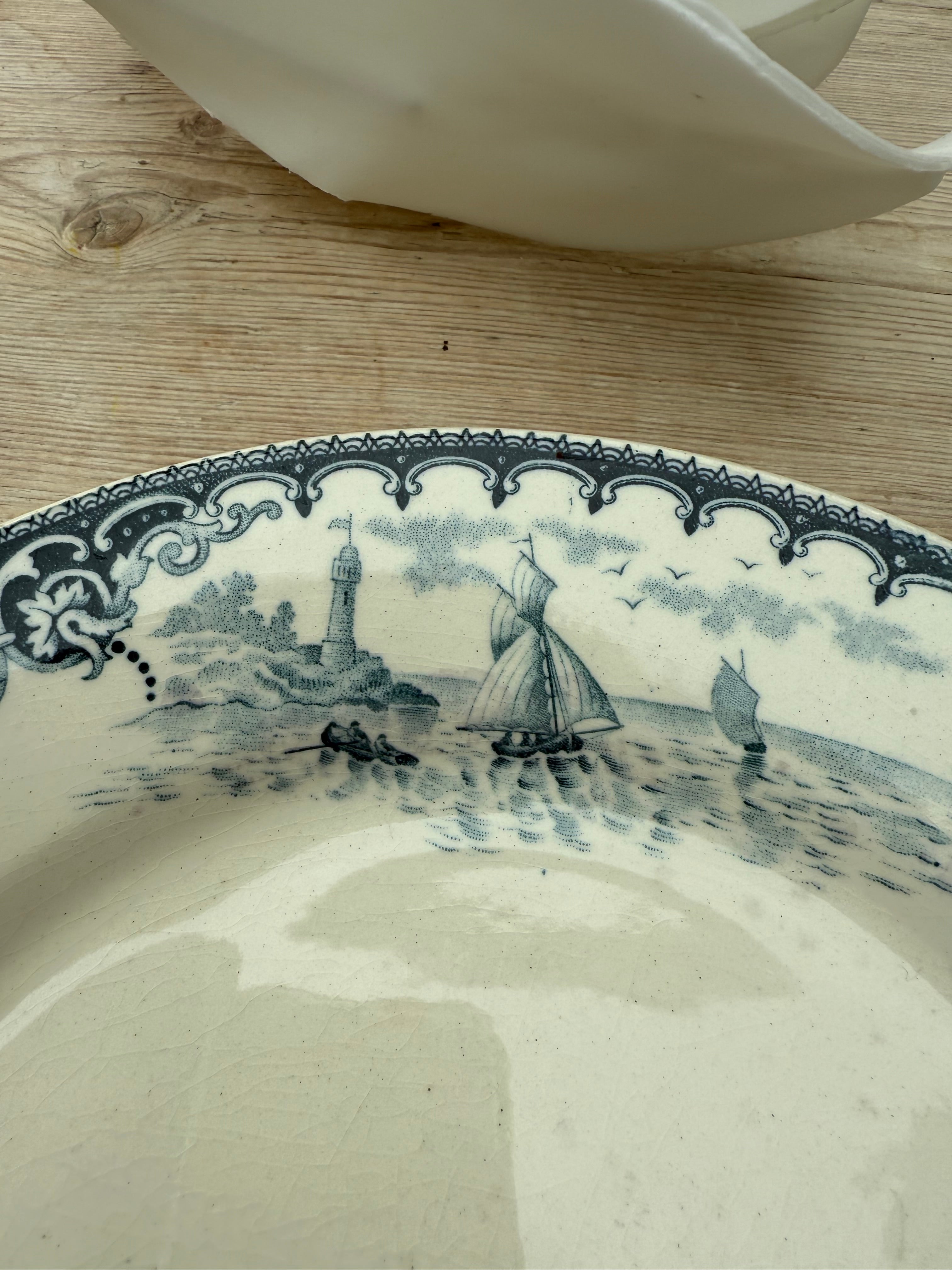 Antique French “Faciences Porcelaines Cristaux” Plate