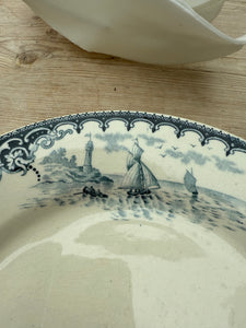 Antique French “Faciences Porcelaines Cristaux” Plate